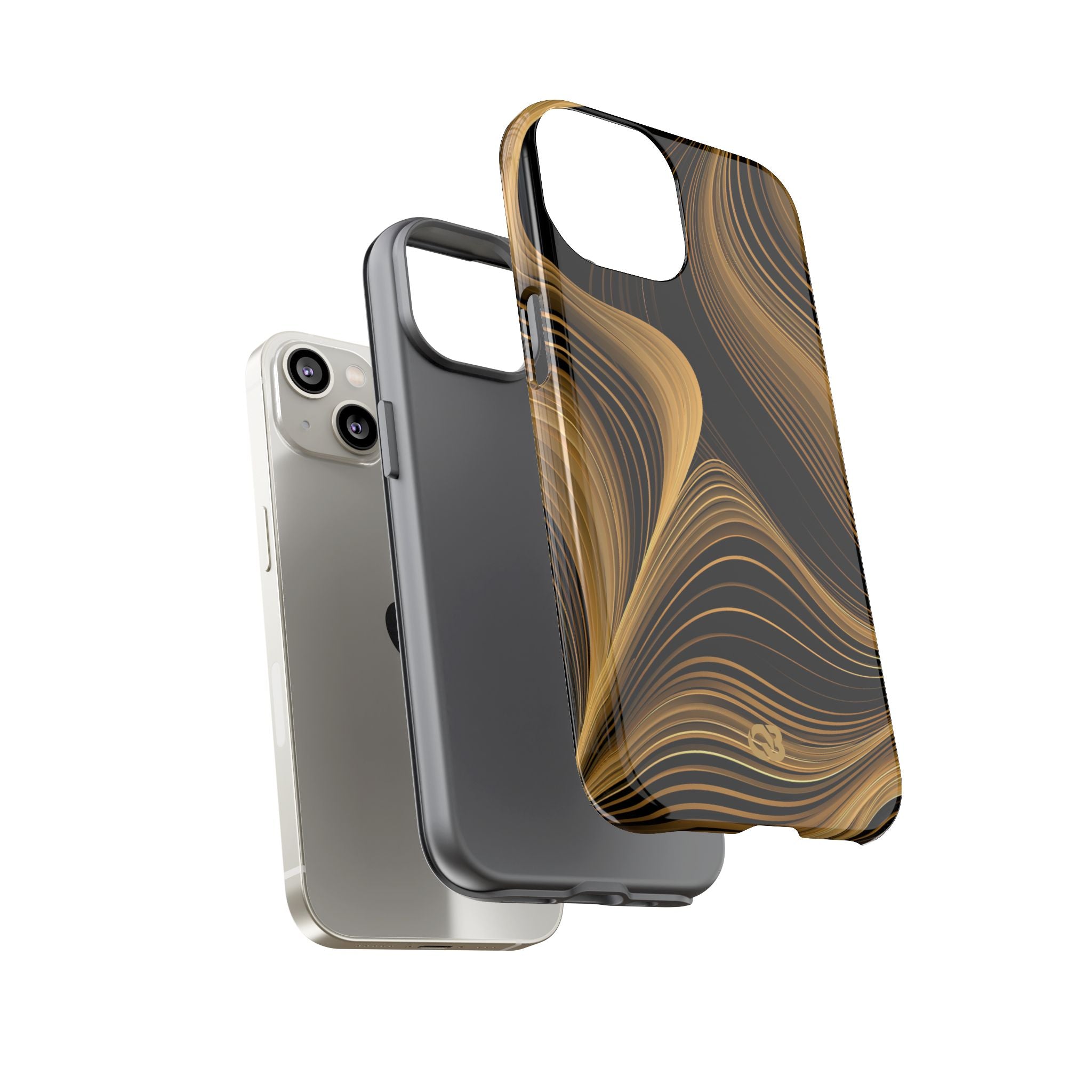 Gold Tough Phone Case for iPhone - Molten Copper Strands