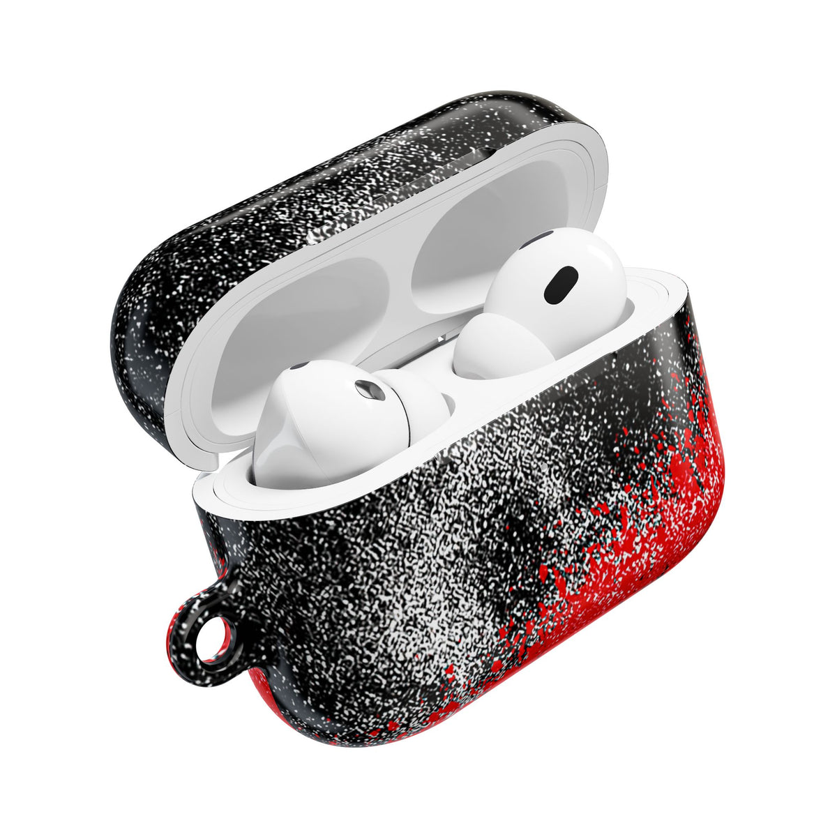 Crimson Noir Drip · Hard Case for AirPods & AirPods Pro · Black