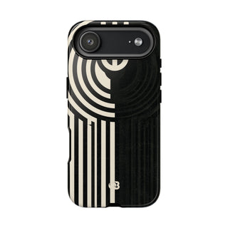 Beige Tough Phone Case for iPhone - Monolith Ivory Signal