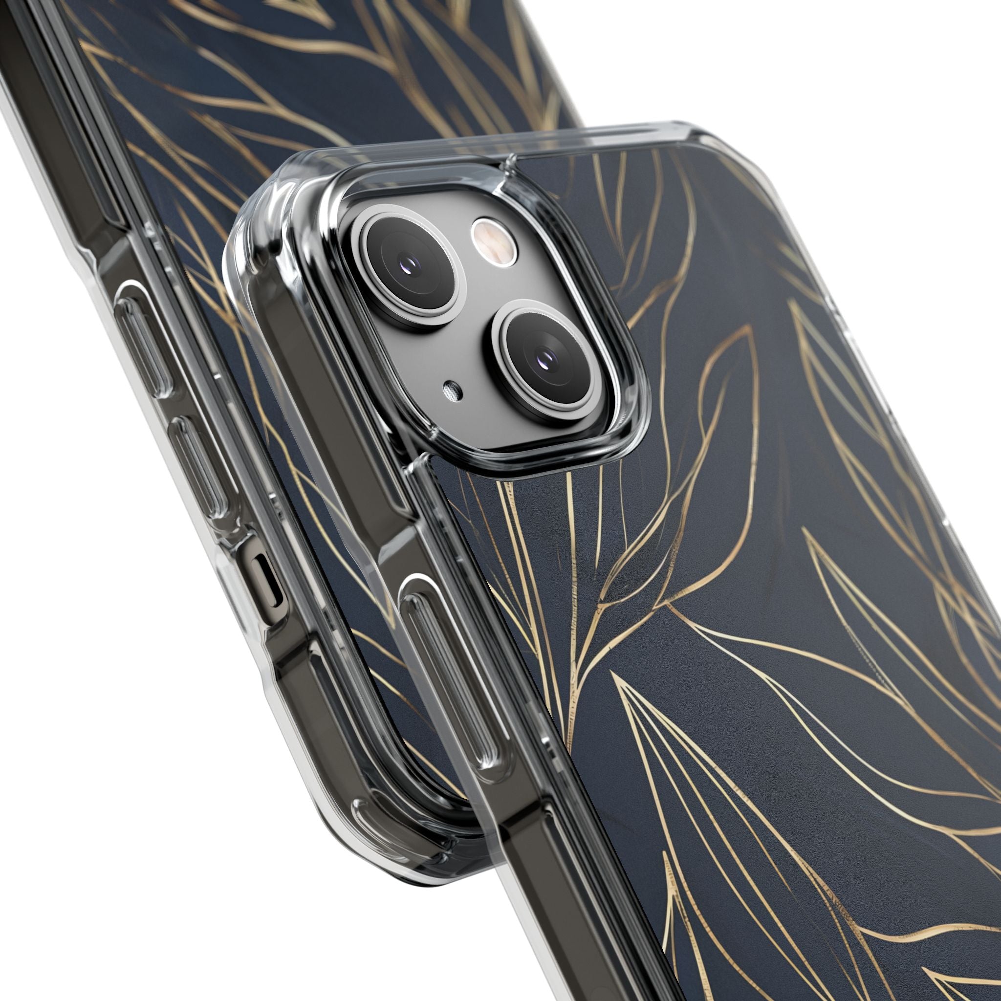 Gilded Navy Foliage · Impact Custodia per iPhone · Magsafe