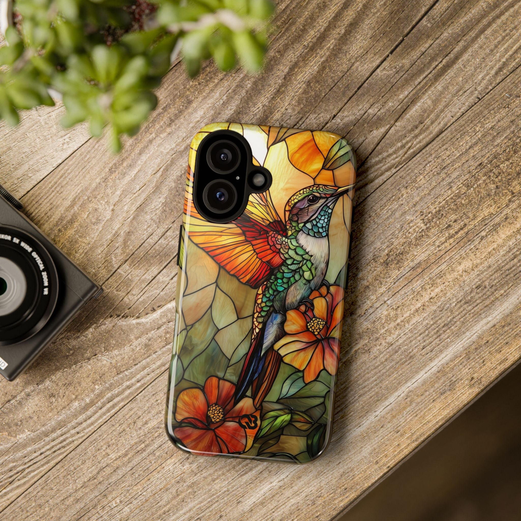 Amber Glass Hummingbird · Tough Phone Case for iPhone