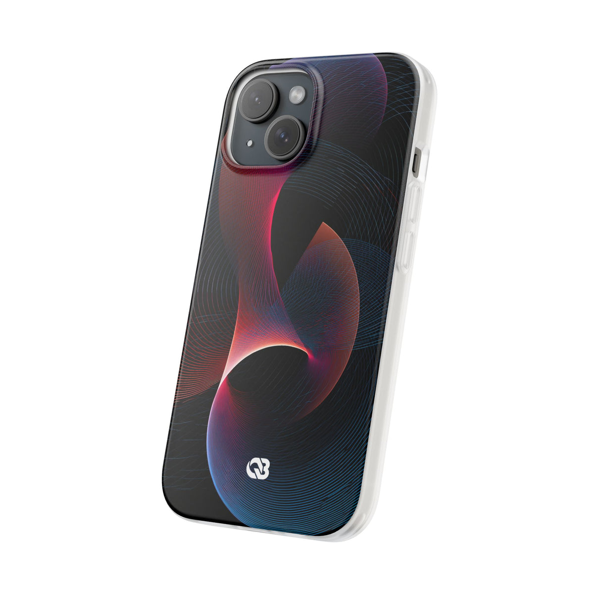 Black Lite Phone Case for iPhone - Cobalt Crimson Flux