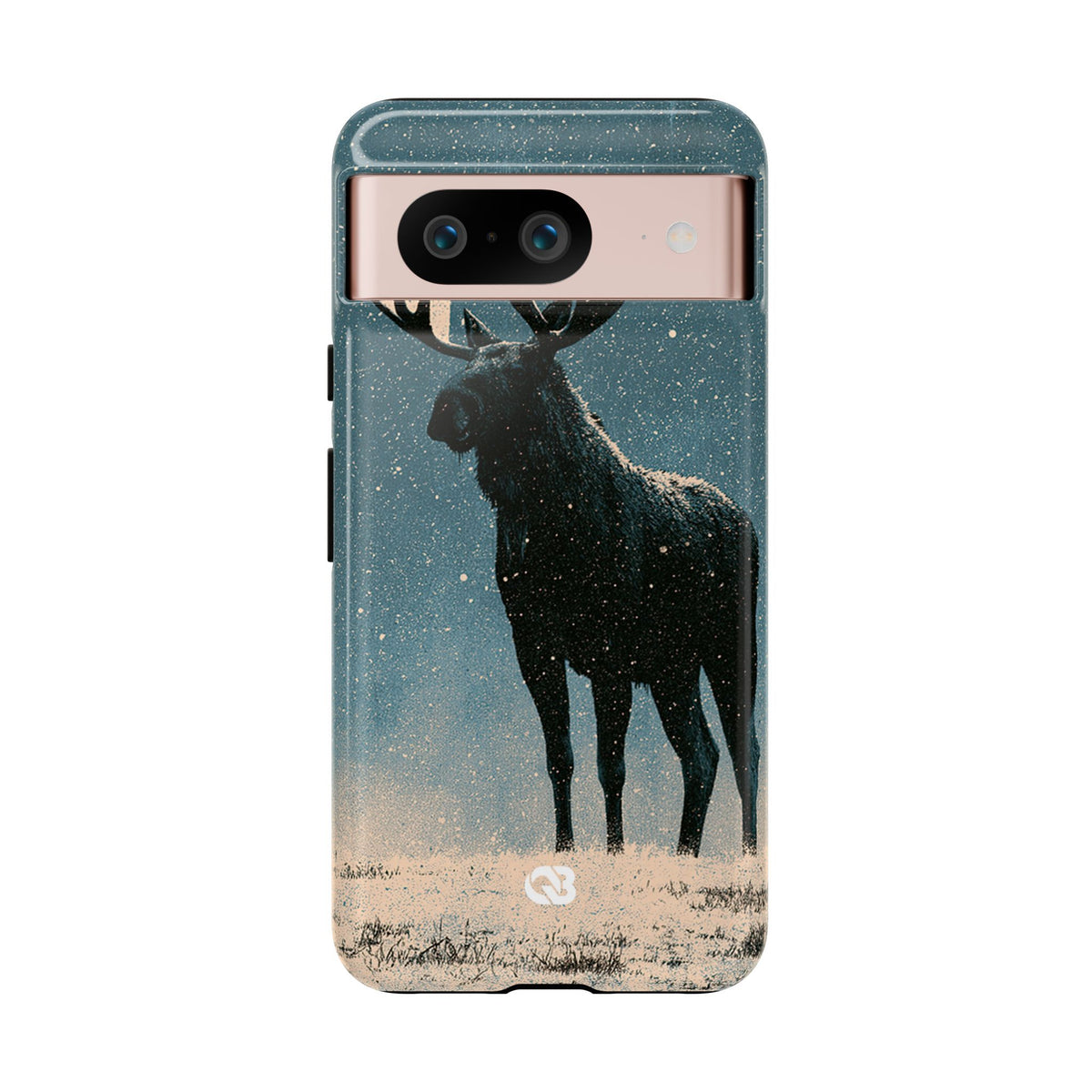 Nordic Boreal Moose · Tough Phone Case for Pixel · Blue