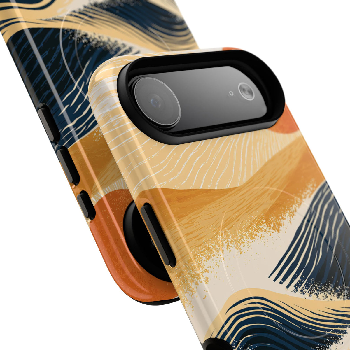 Blue Tough 2.0 Magsafe Phone Case for iPhone - Kyoto Cresting Tide