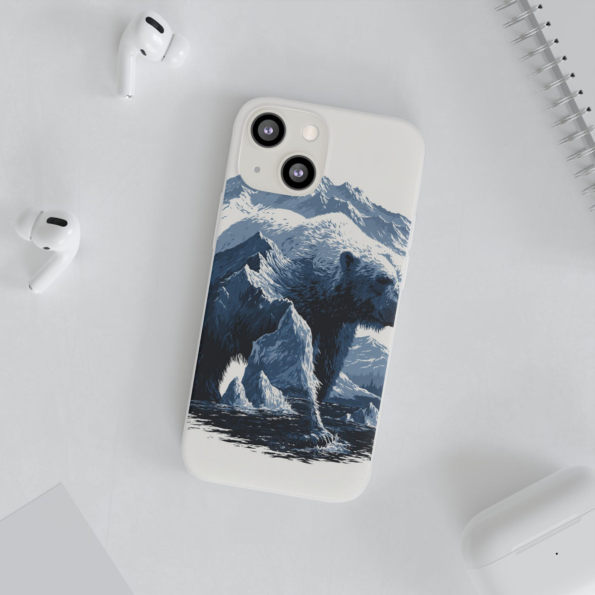 Fjord Summit Bear · Lite Phone Case for iPhone · Blue