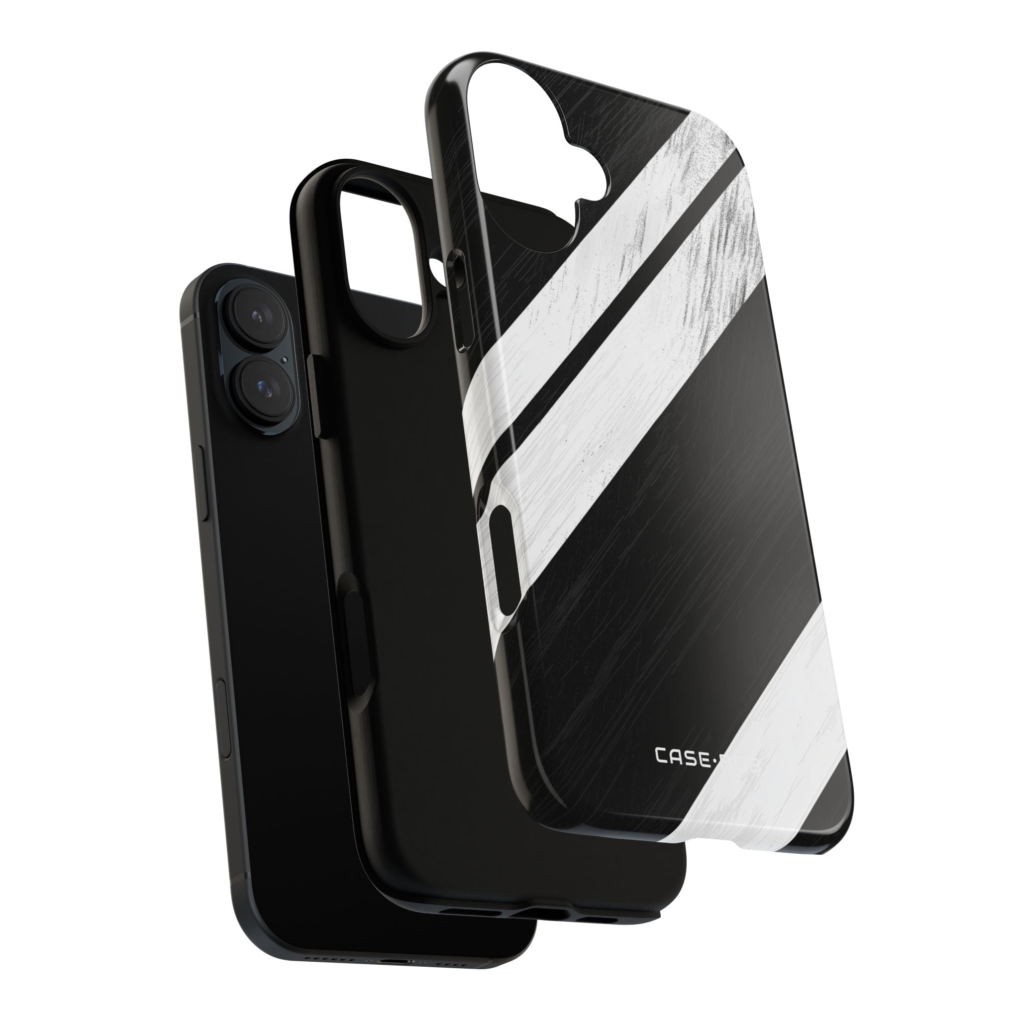 Grainy Stripe Shadow iPhone 16 Plus Case - Tough