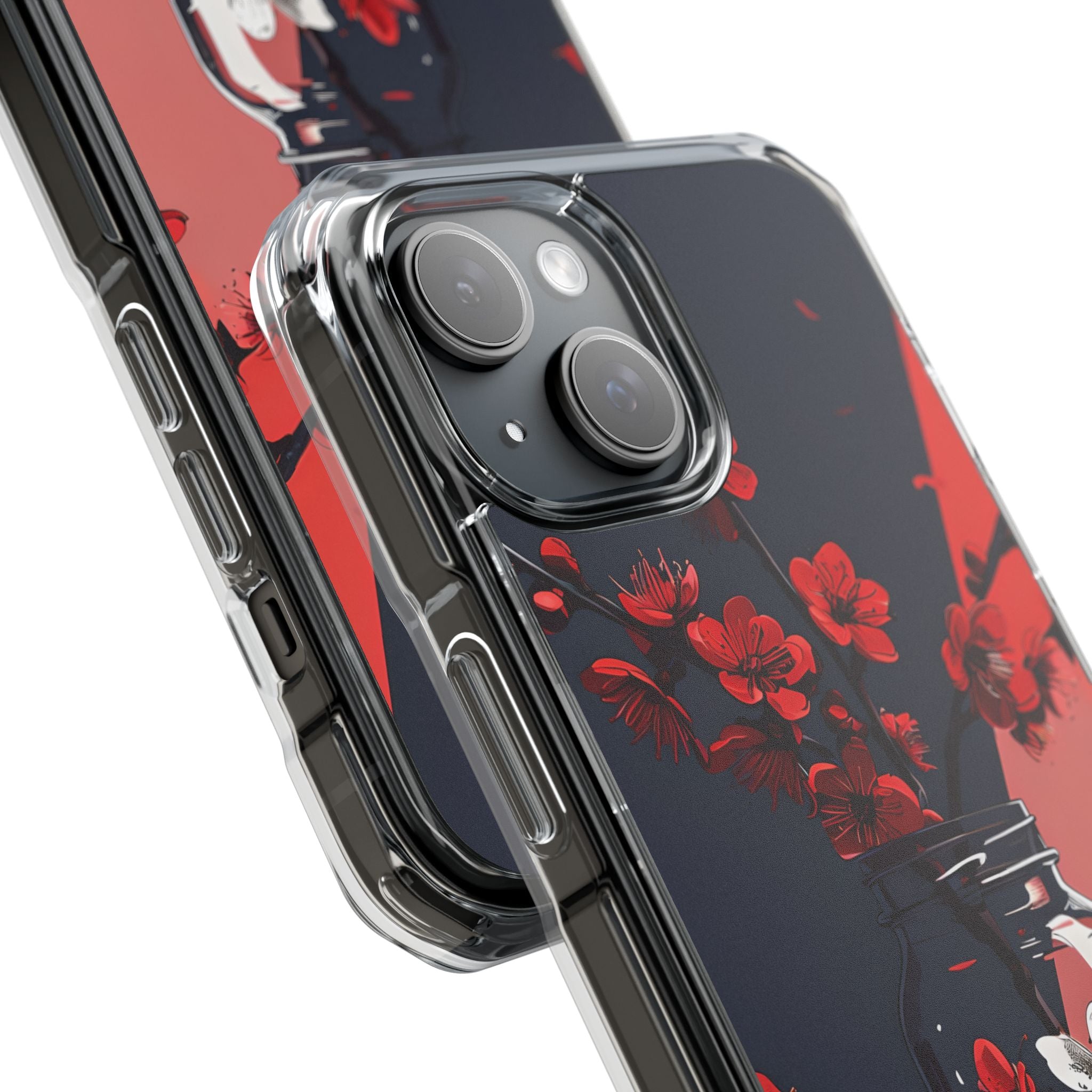 Cherry Blossom Contrast iPhone 15 Case - Impact