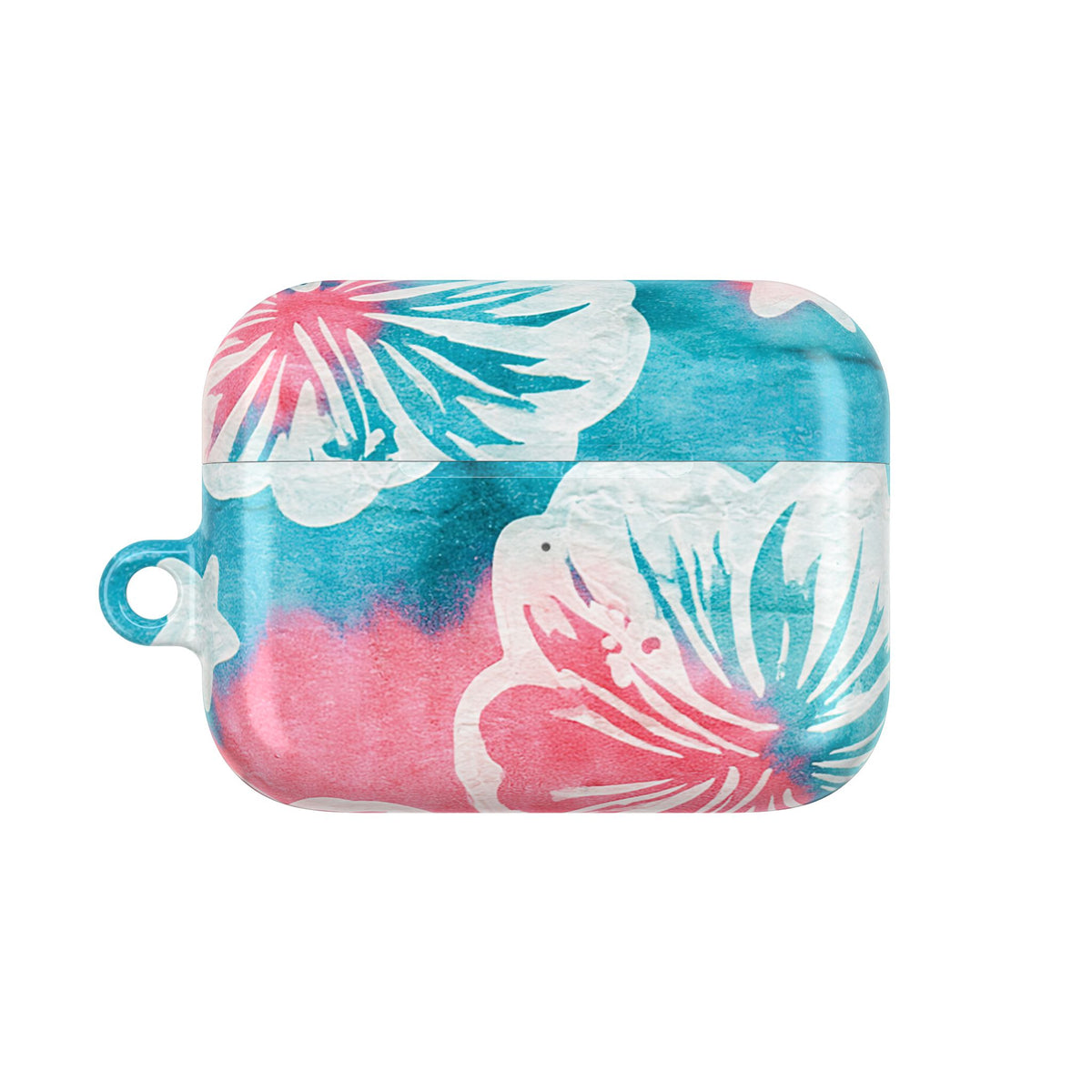 Tropical Hibiscus Bloom · Hard Case for AirPods & AirPods Pro · Teal