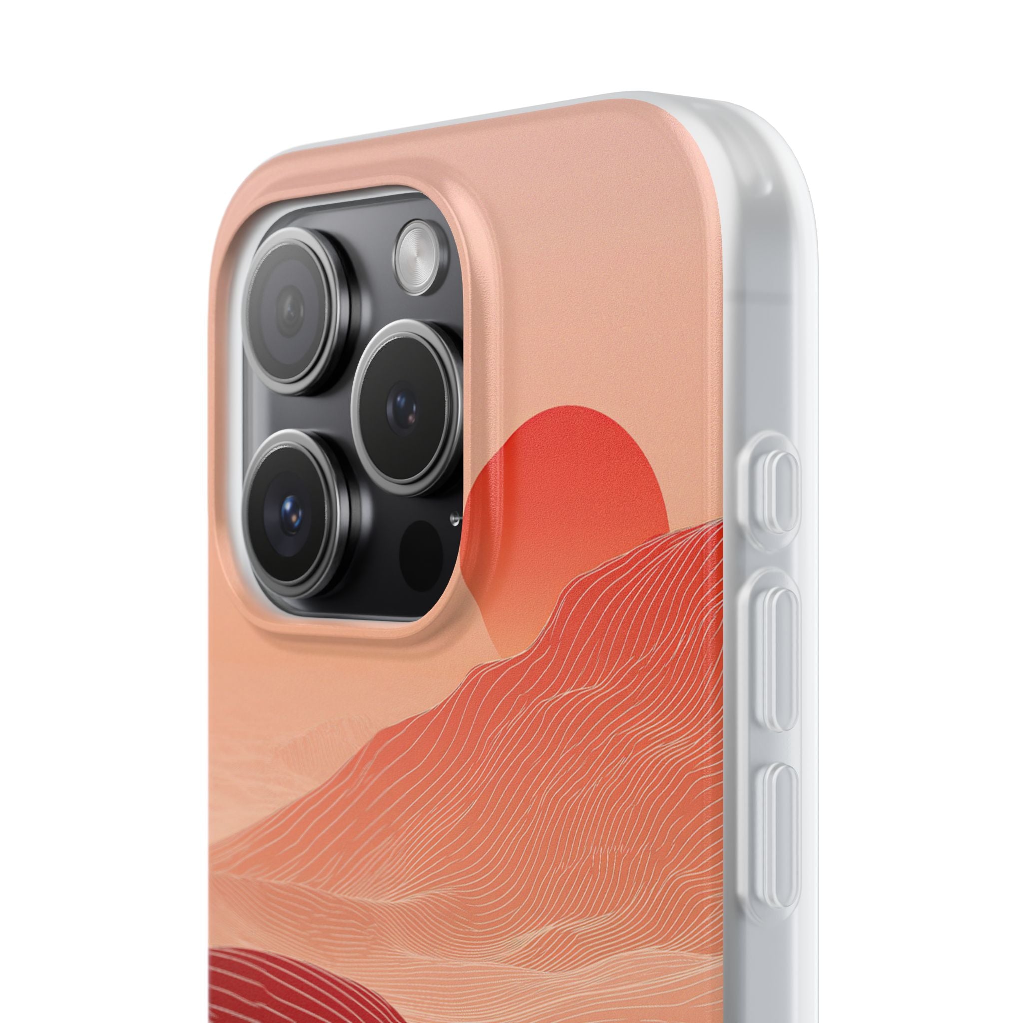 Red Lite Phone Case for iPhone - Crimson Ridge Lines