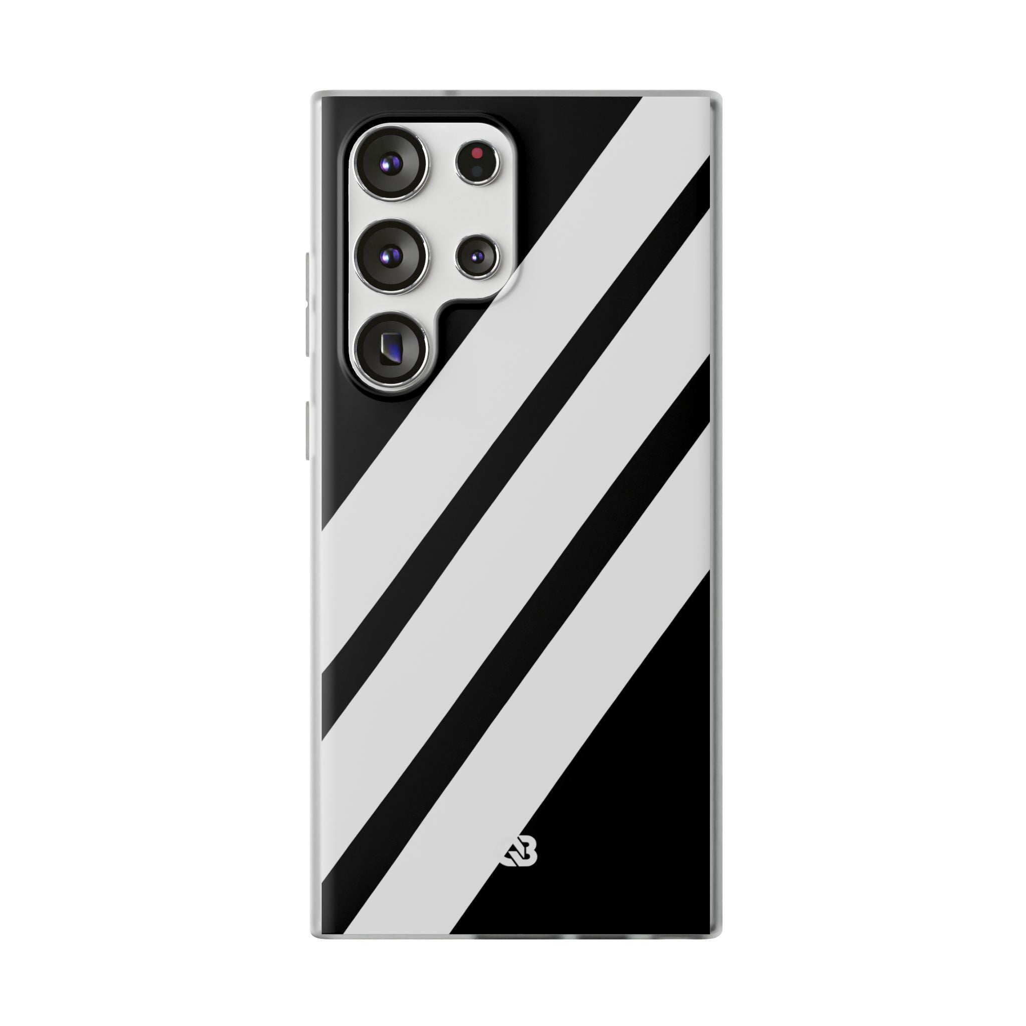 Obsidian White Bars · Soft Phone Case for Samsung