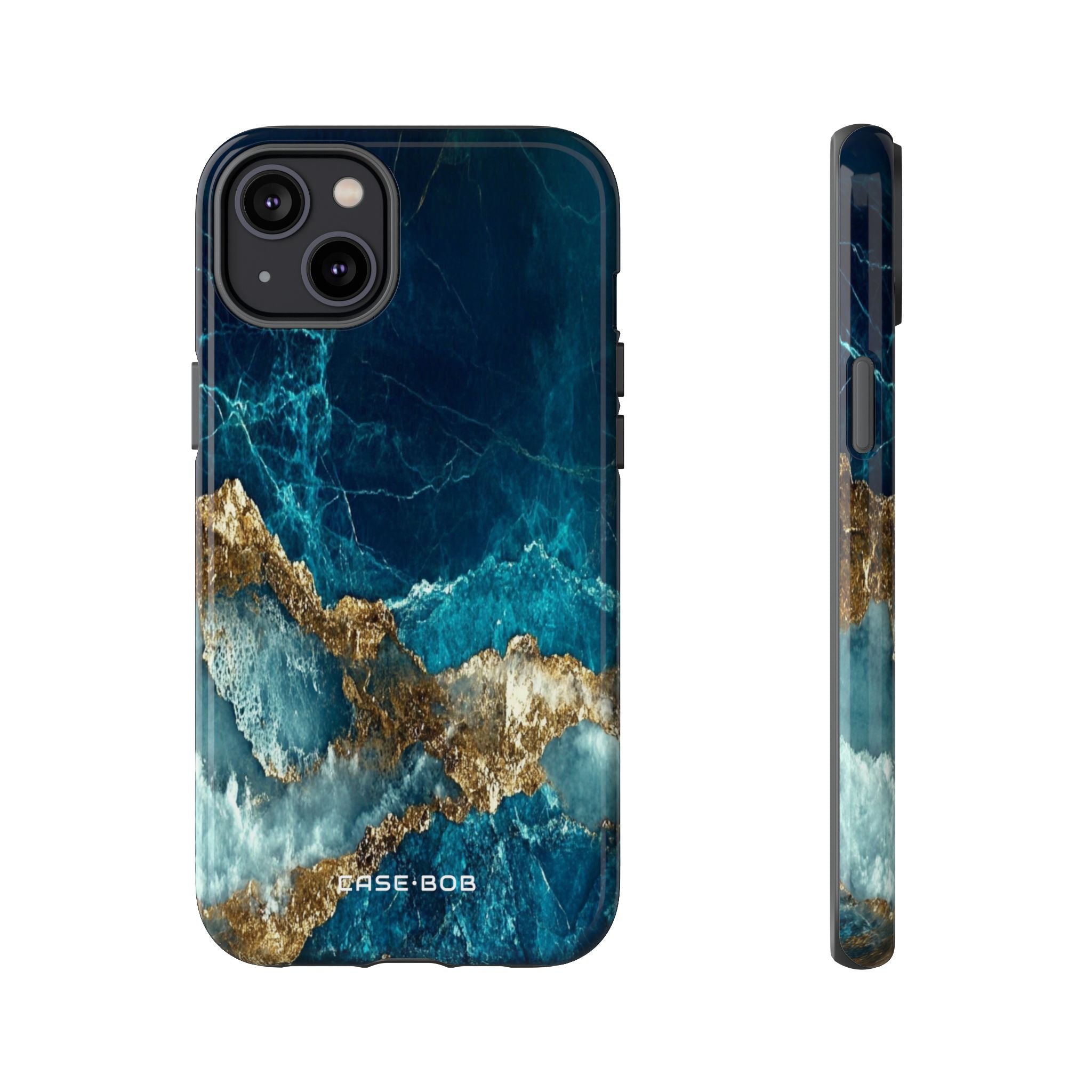 Jagged Gold Split iPhone 14 Plus Case - Tough