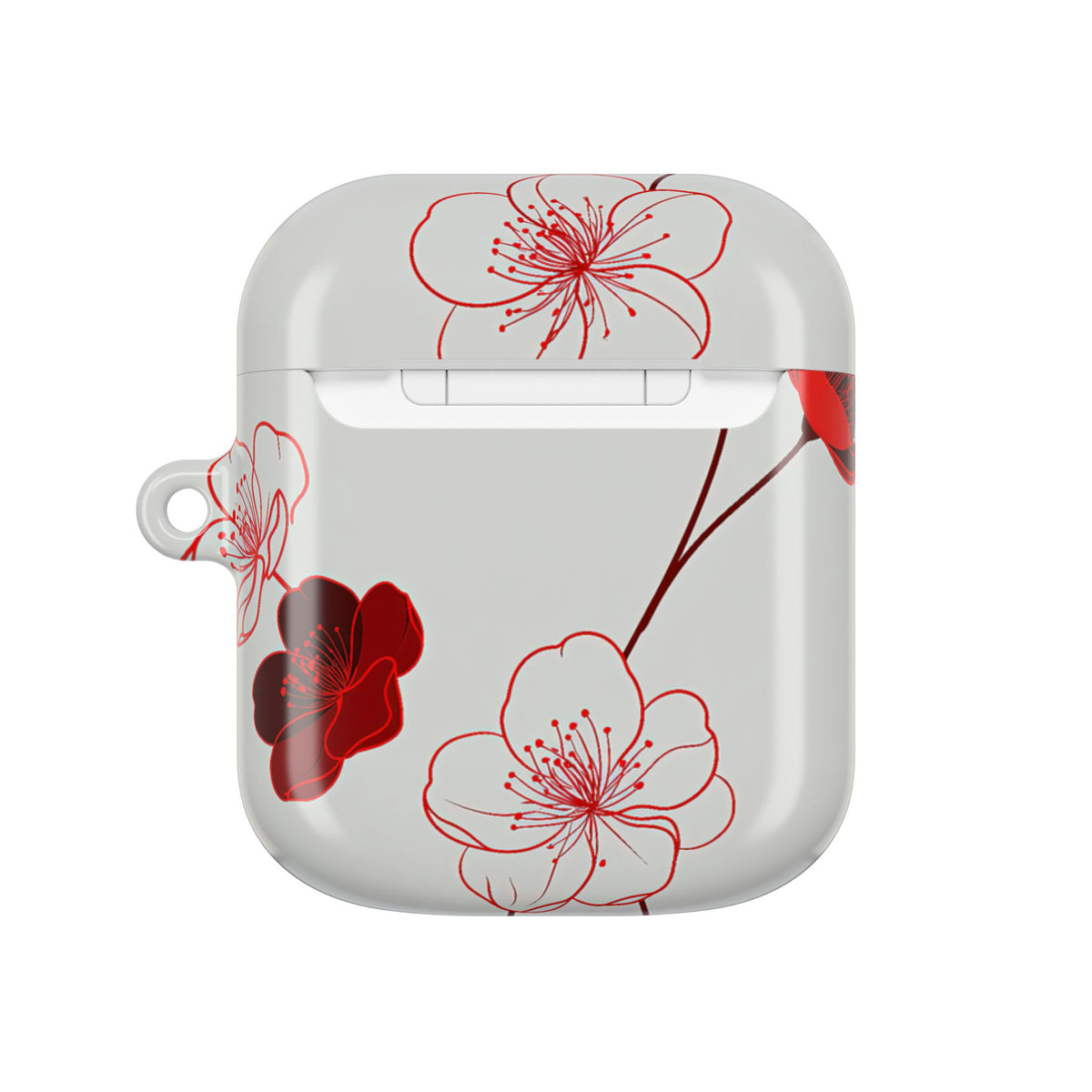 Crimson Sakura Blossom · Hard Case for AirPods & AirPods Pro · Red