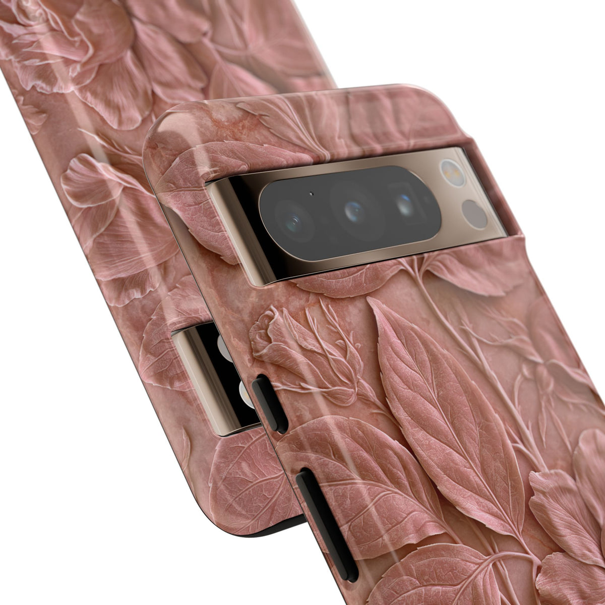 Blush Rose Relief · Tough Phone Case for Pixel · Pink