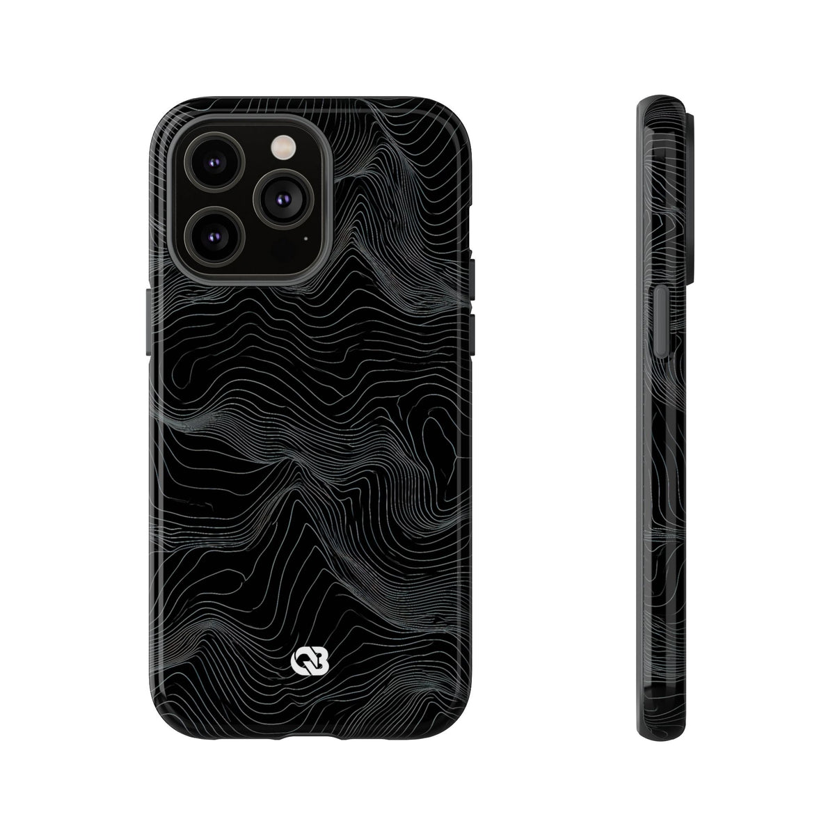 Obsidian Contour Elevation · Tough Phone Case for iPhone · Black