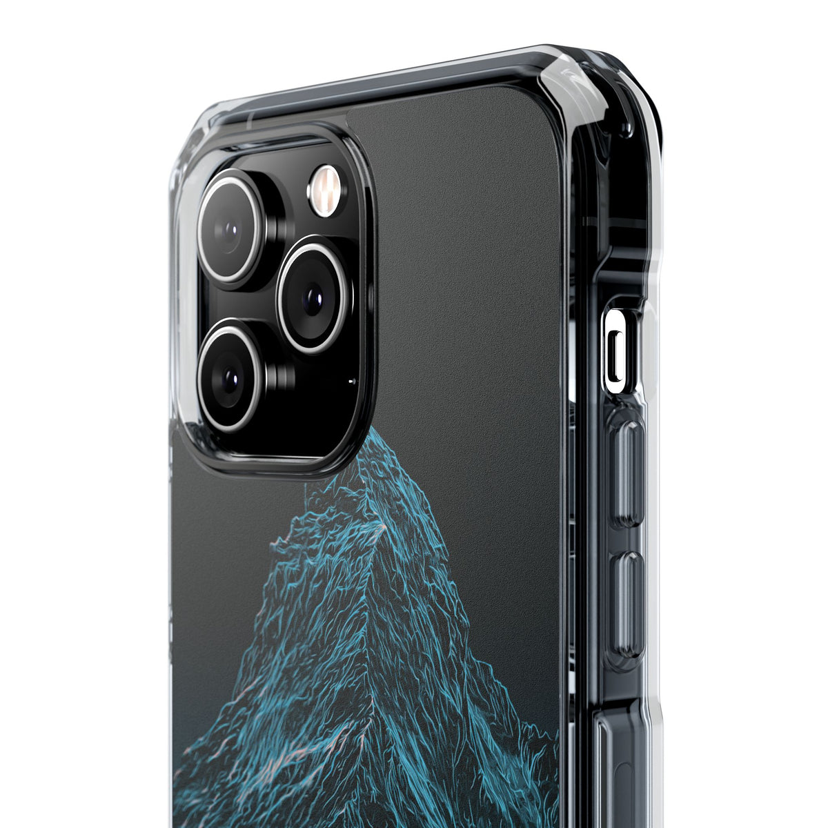Glacial Alpine Peak · Clear Impact Magnetic Phone Case for iPhone · Blue