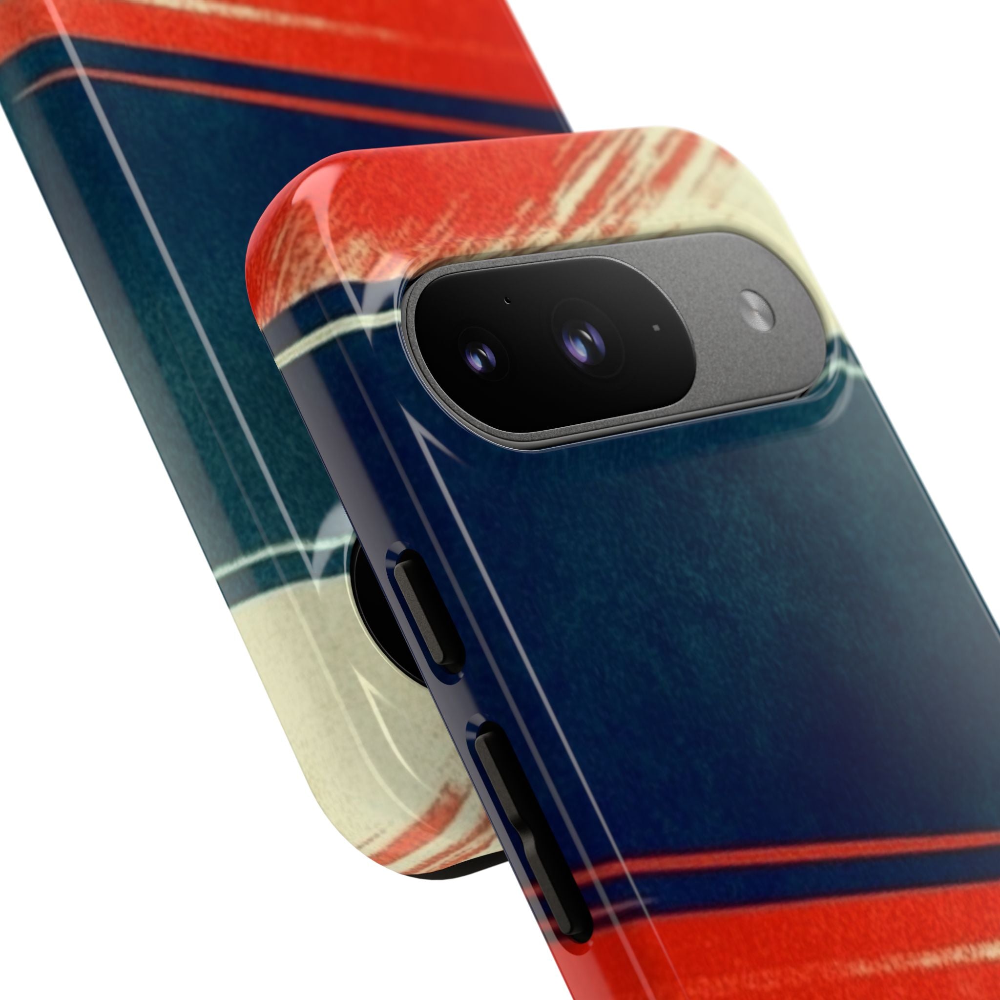 Blau diagonale Bewegung Google Pixel 9 Case - Tough