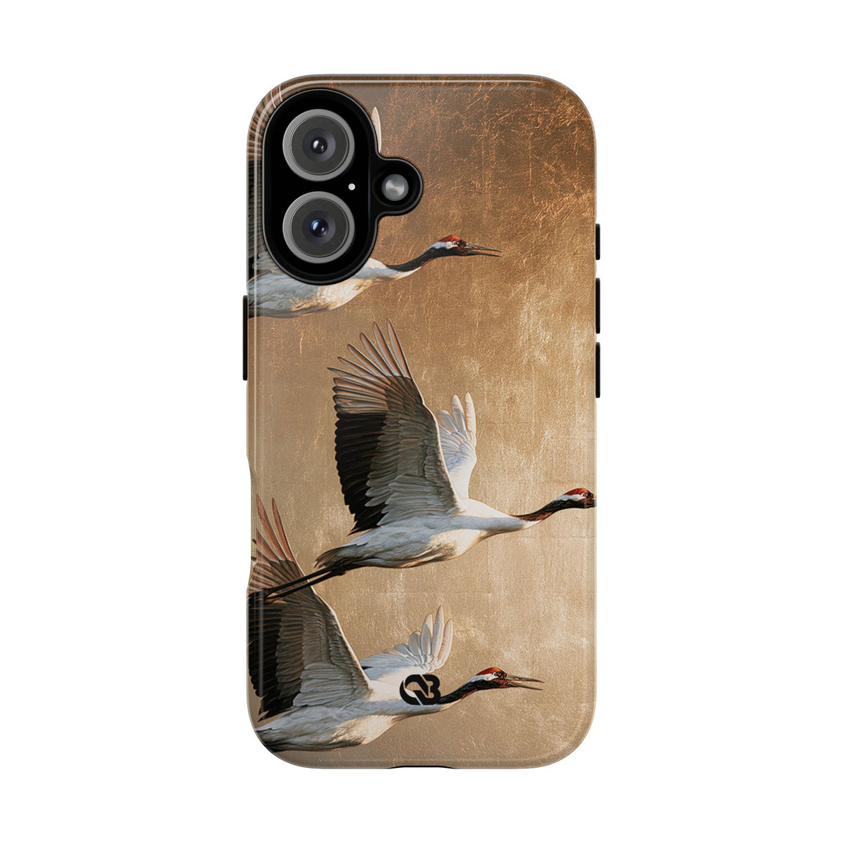 Golden Crane Flight · Tough Phone Case for iPhone · Gold