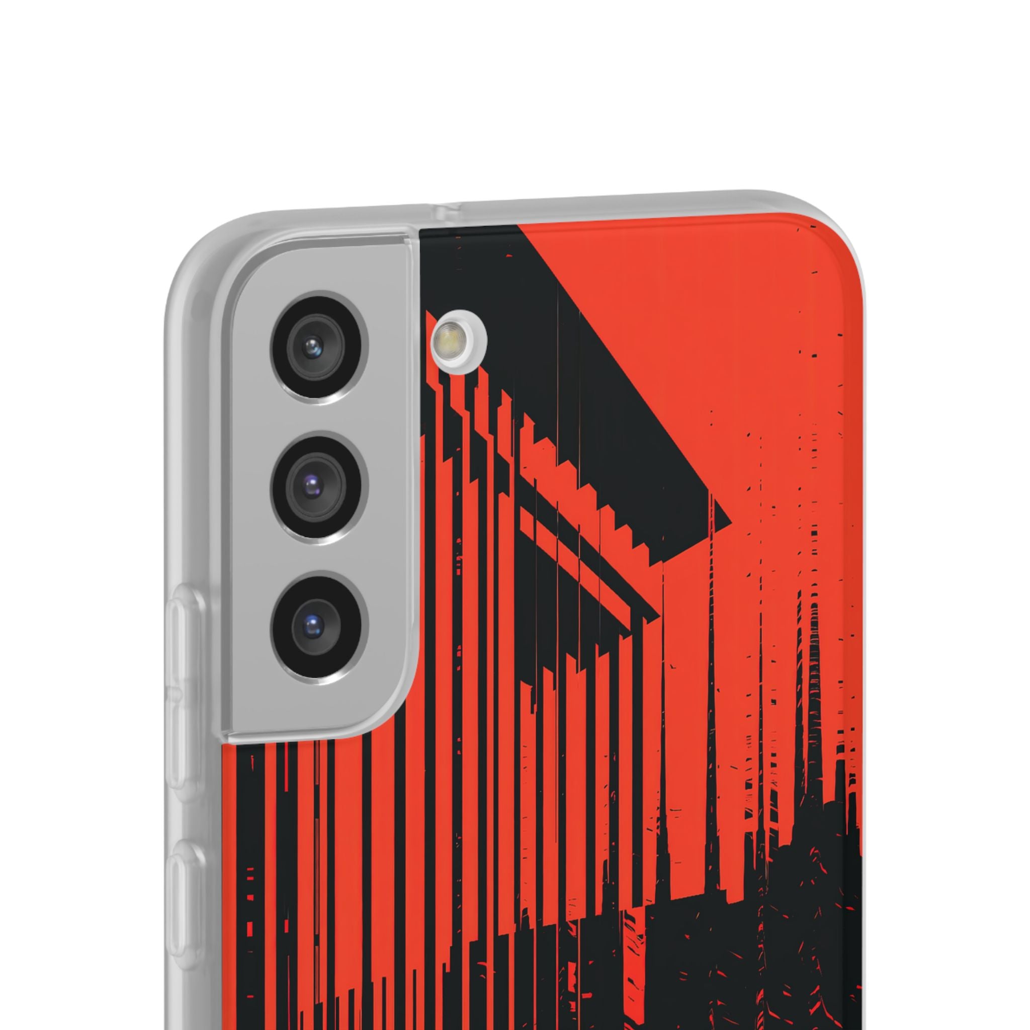 Red Lite Phone Case for Samsung - Crimson Brutalist Distortion