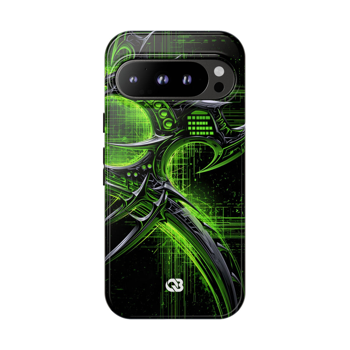 Cyber Sigil Grid · Tough Phone Case for Pixel · Green