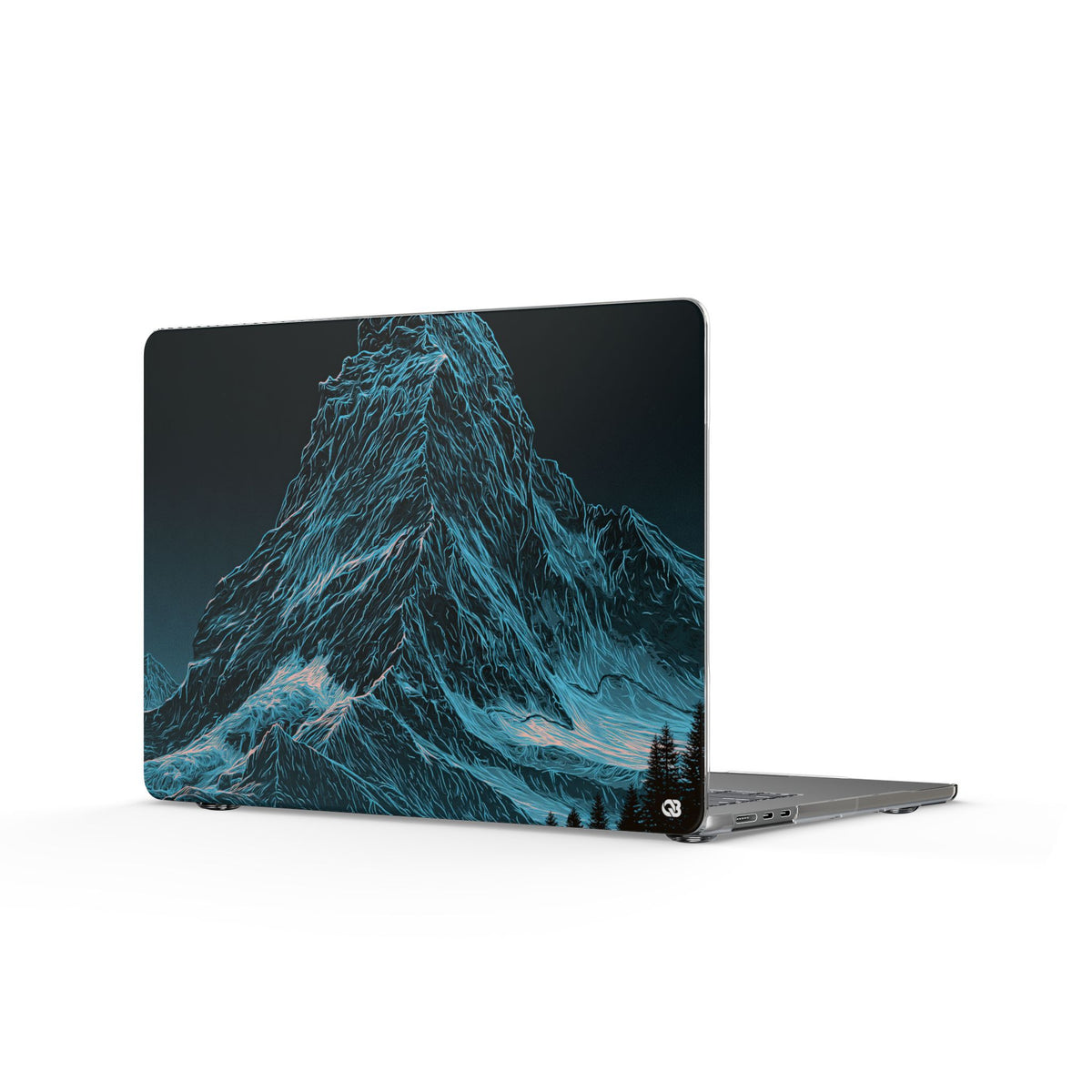 Glacial Alpine Peak · Clear Hard Case for MacBook · Blue