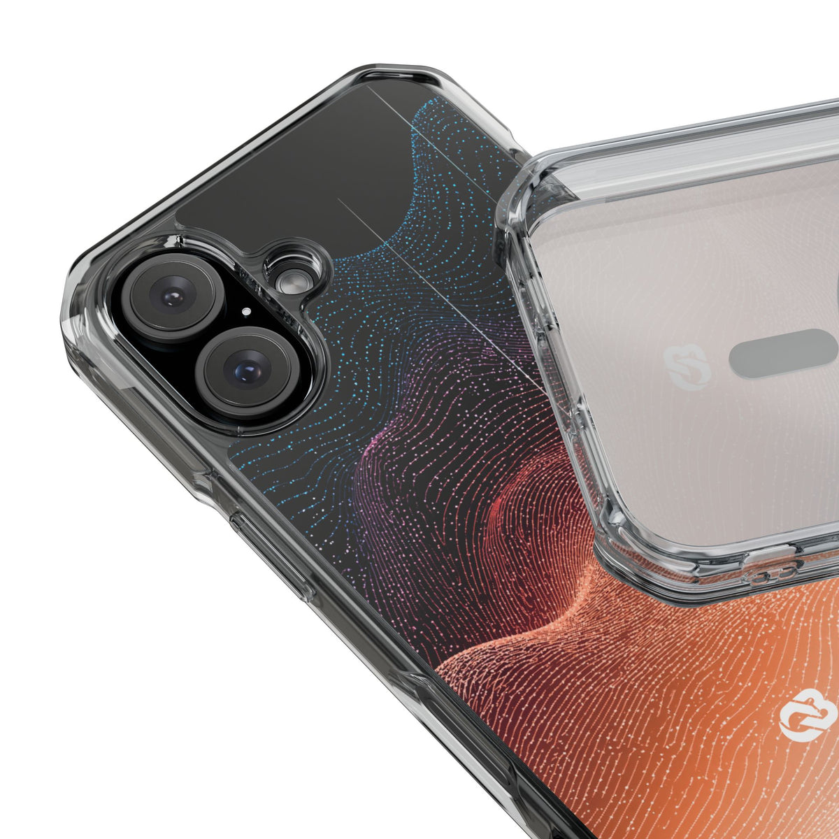 Spectral Elevation · Clear Impact Magnetic Phone Case for iPhone · Orange