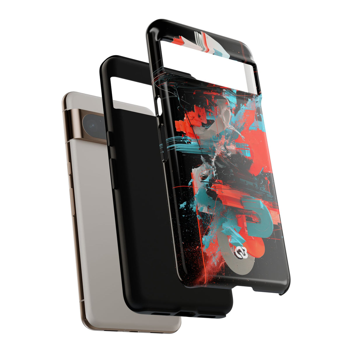Fragmented Cyber Core · Tough Phone Case for Pixel · Black