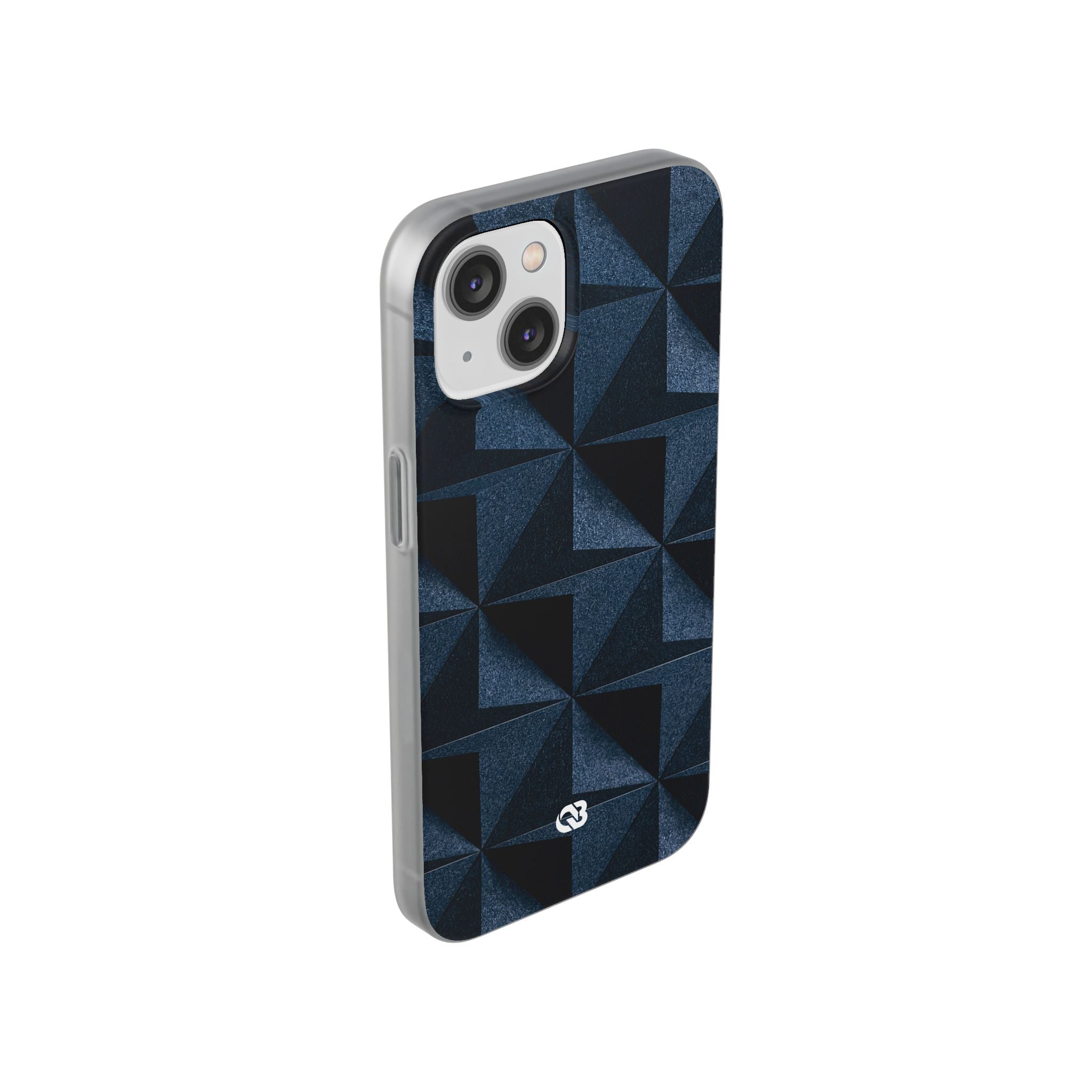 Blue Lite Phone Case for iPhone - Indigo Basalt Facets