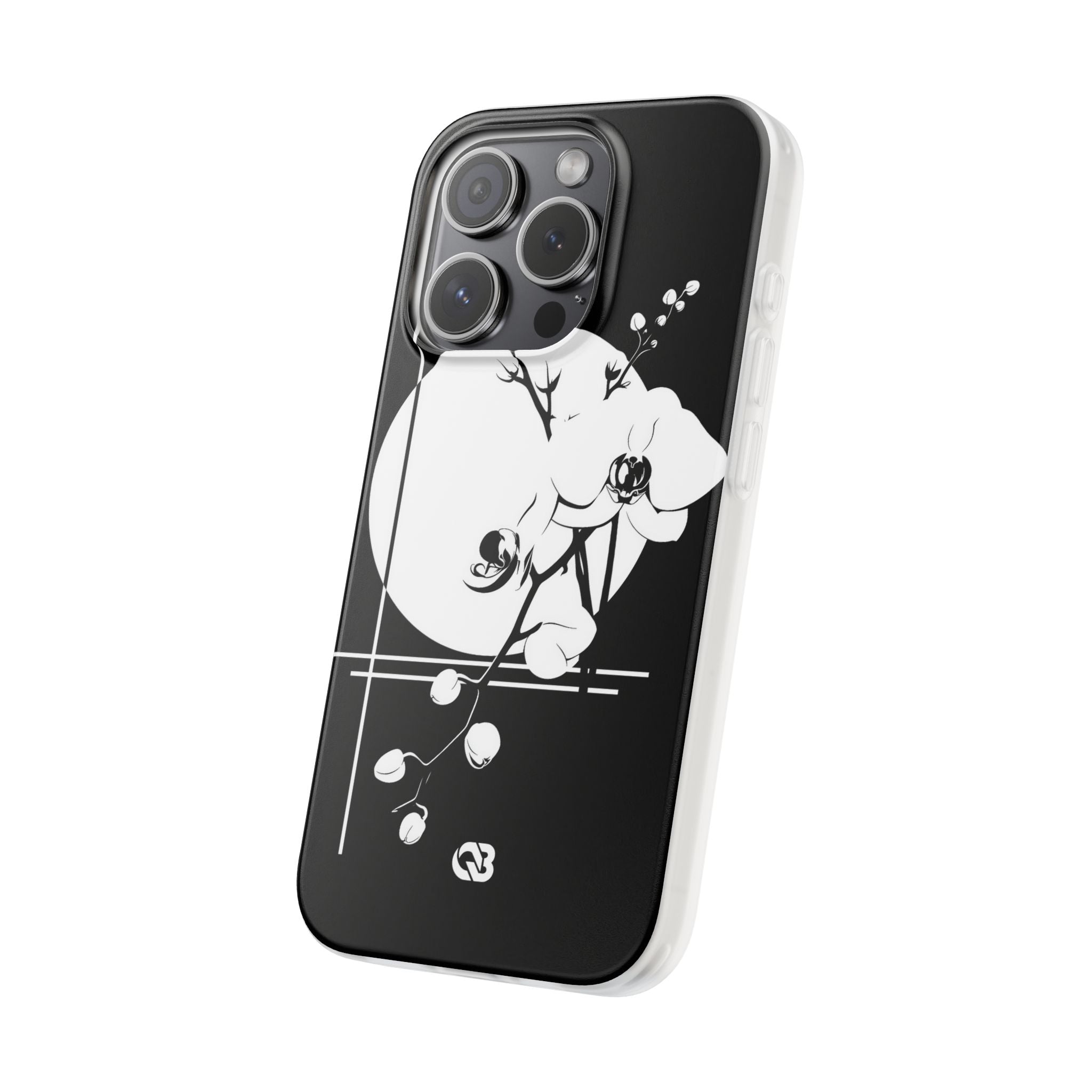 Black Lite Phone Case for iPhone - Lunar Orchid Grid