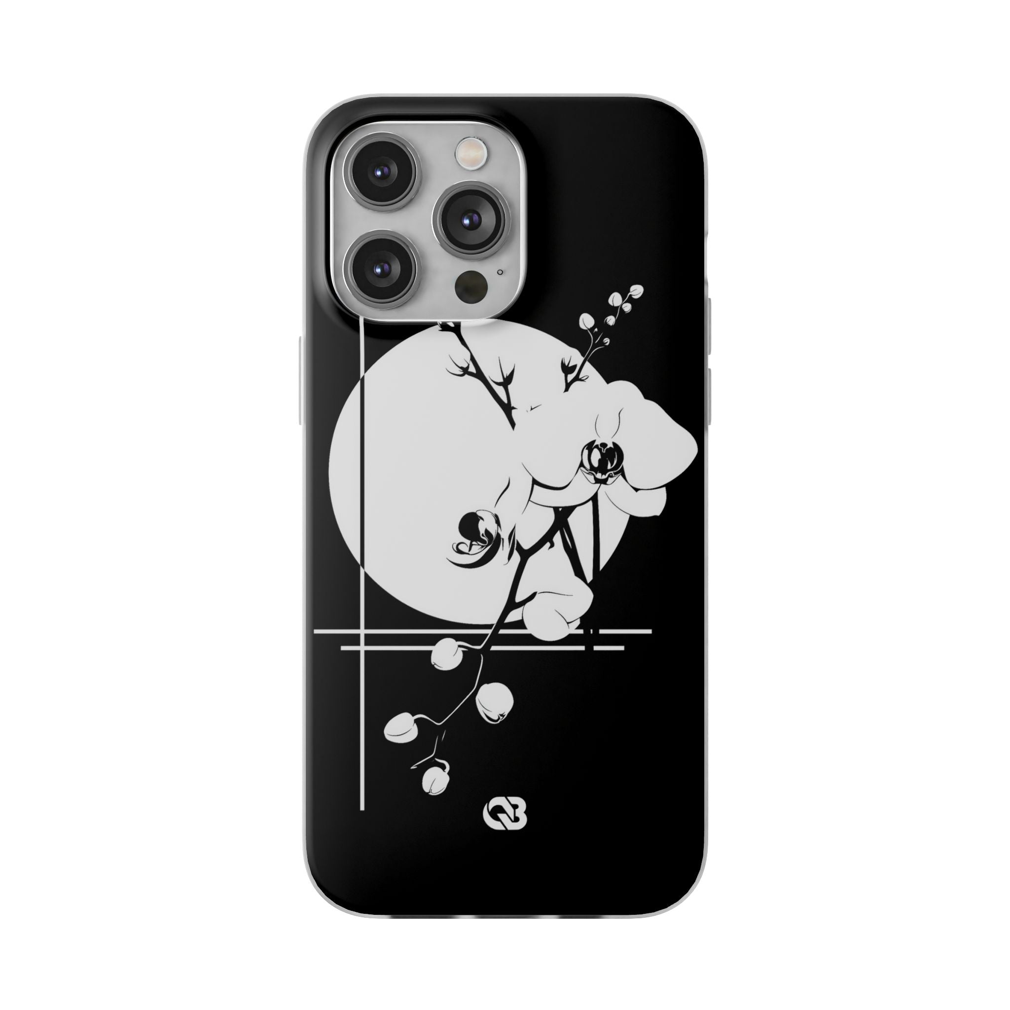 Black Lite Phone Case for iPhone - Lunar Orchid Grid