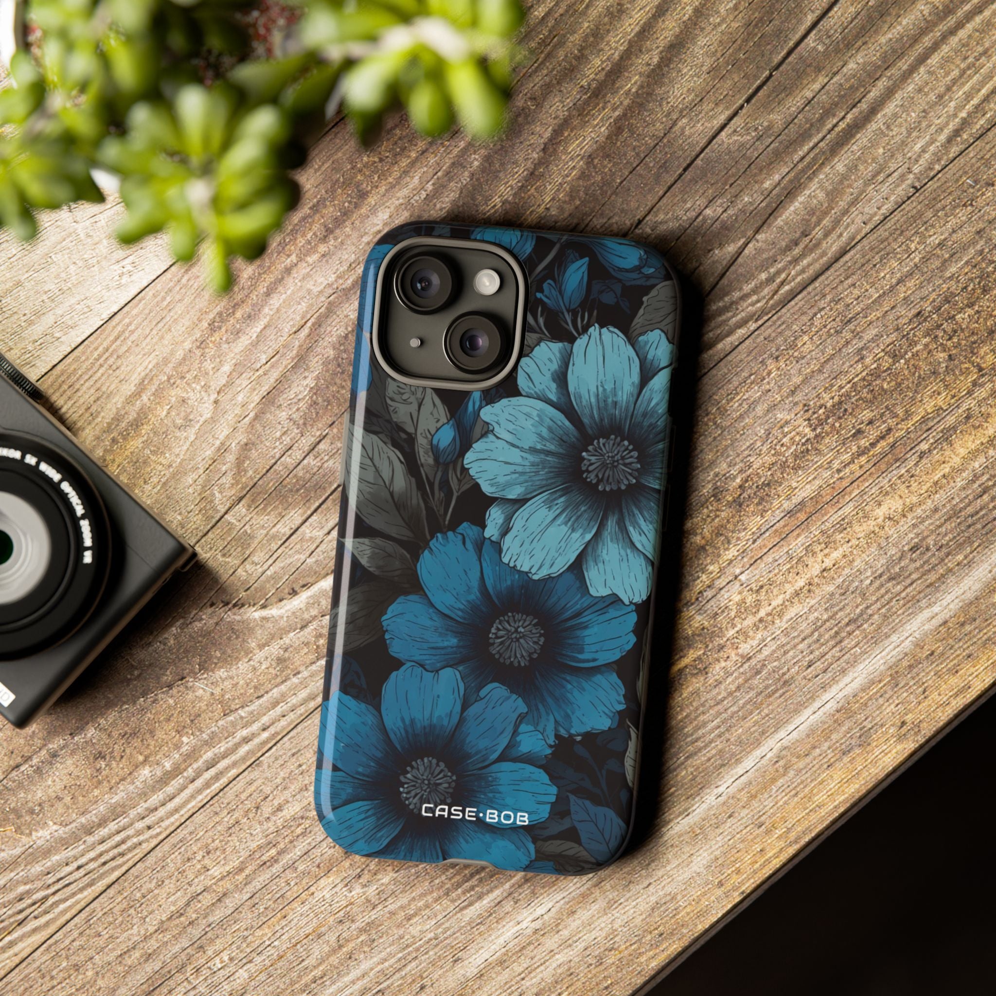 Blue Petal Radiance iPhone 15 Skal - Tough