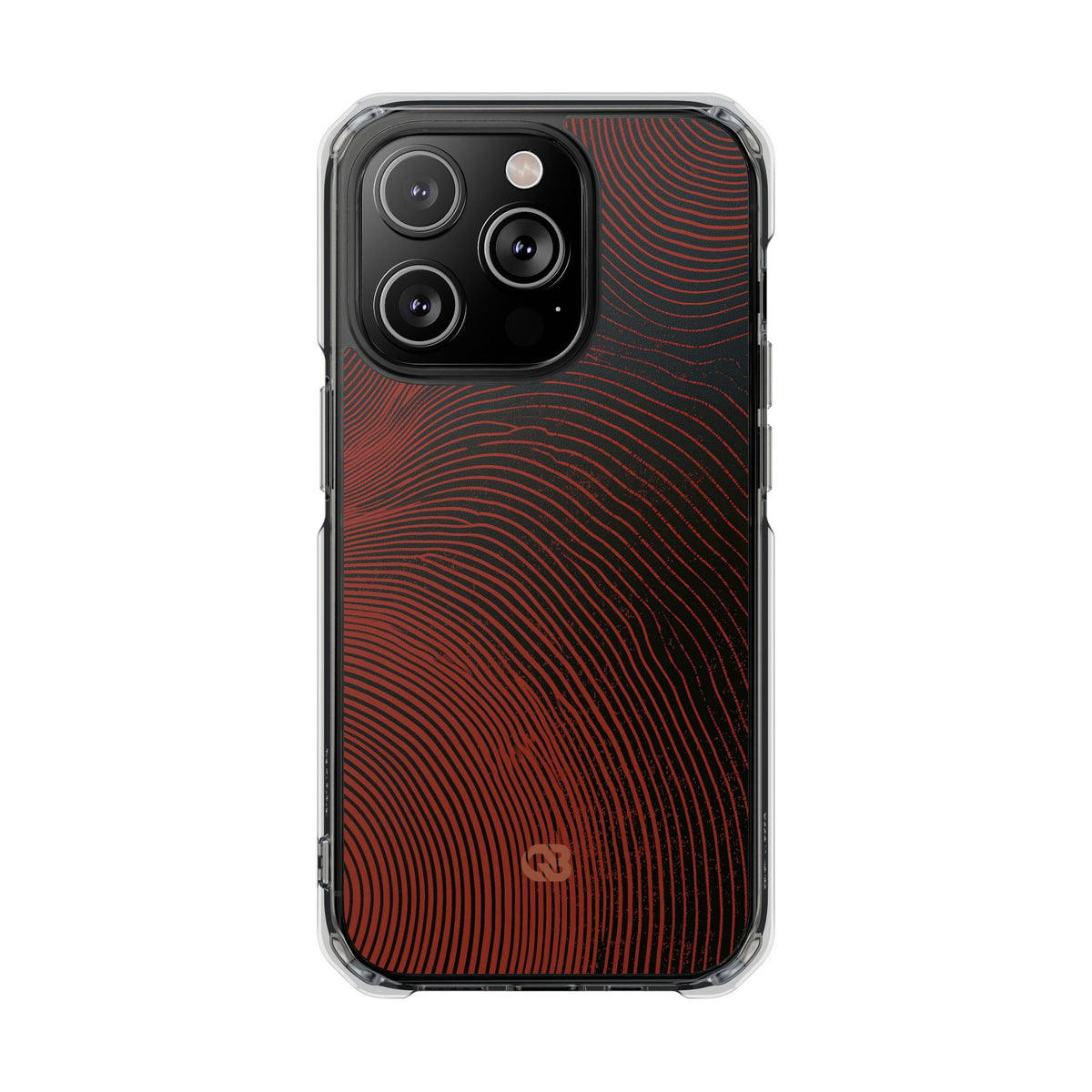 Red Impact MagSafe Phone Case for iPhone - Terracotta Nerve Map