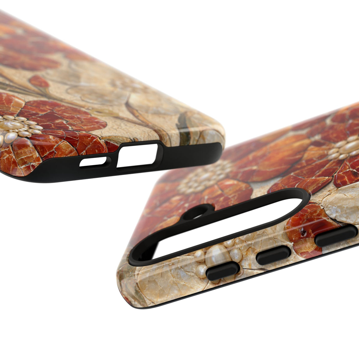 Carnelian Pearl Bloom · Tough Phone Case for Samsung · Orange