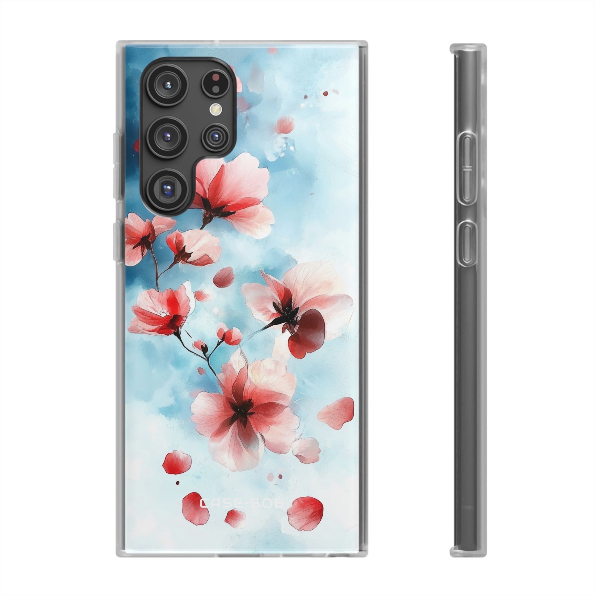 Pink Blossom Drift Samsung S22 Ultra -pehmeä suojakotelo