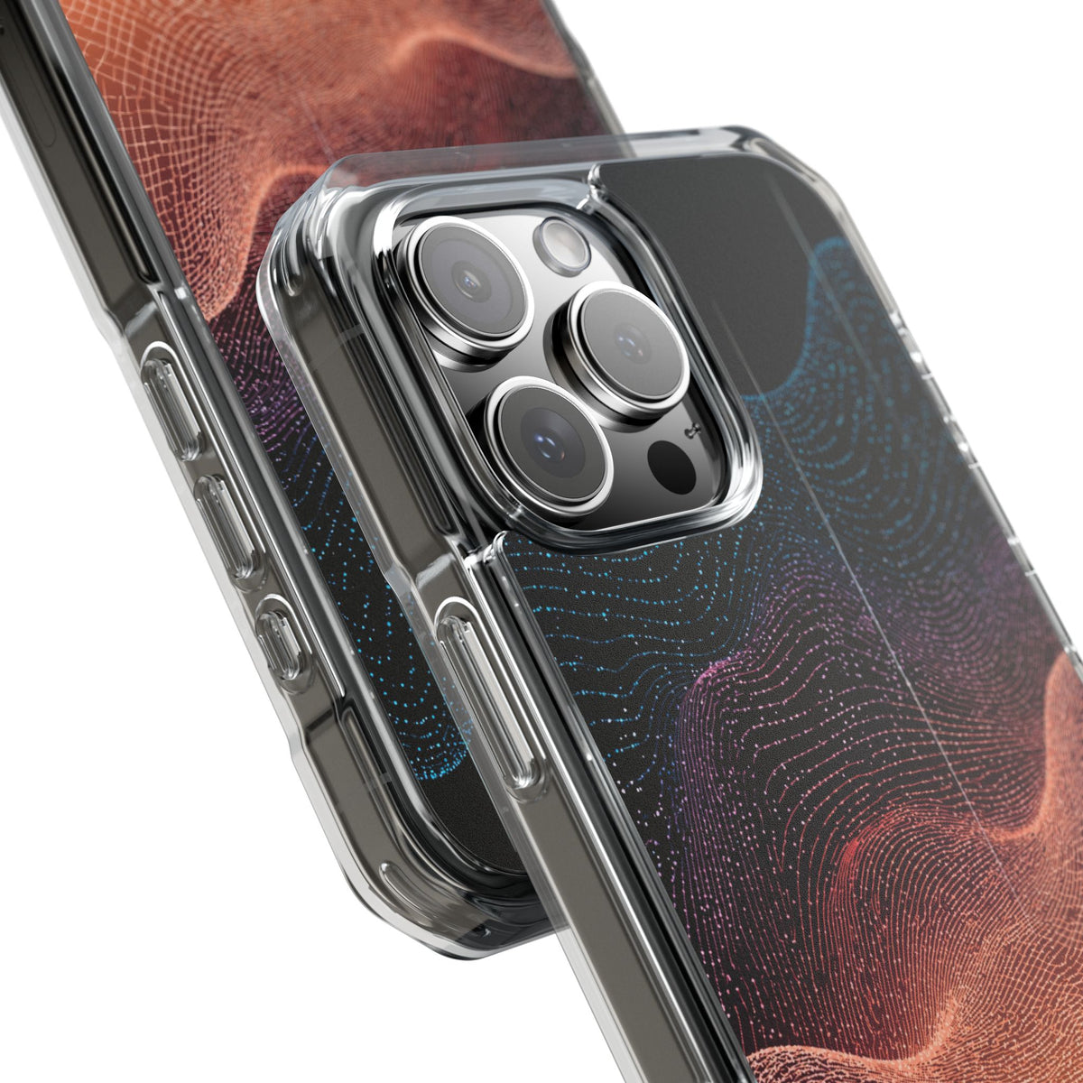 Spectral Elevation · Clear Impact Magnetic Phone Case for iPhone · Orange