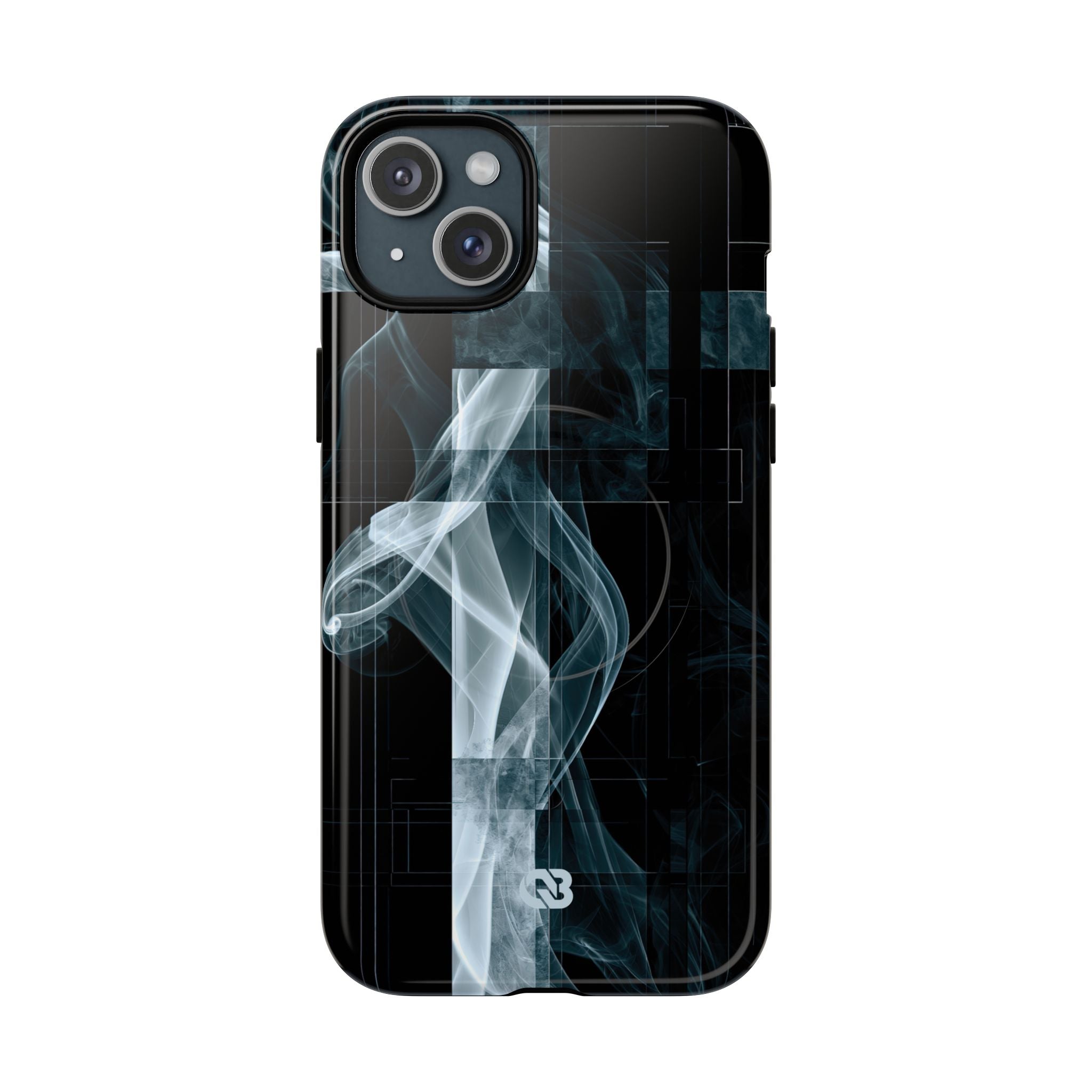 Black Tough 2.0 Magsafe Phone Case for iPhone - Arctic Vapor Grid
