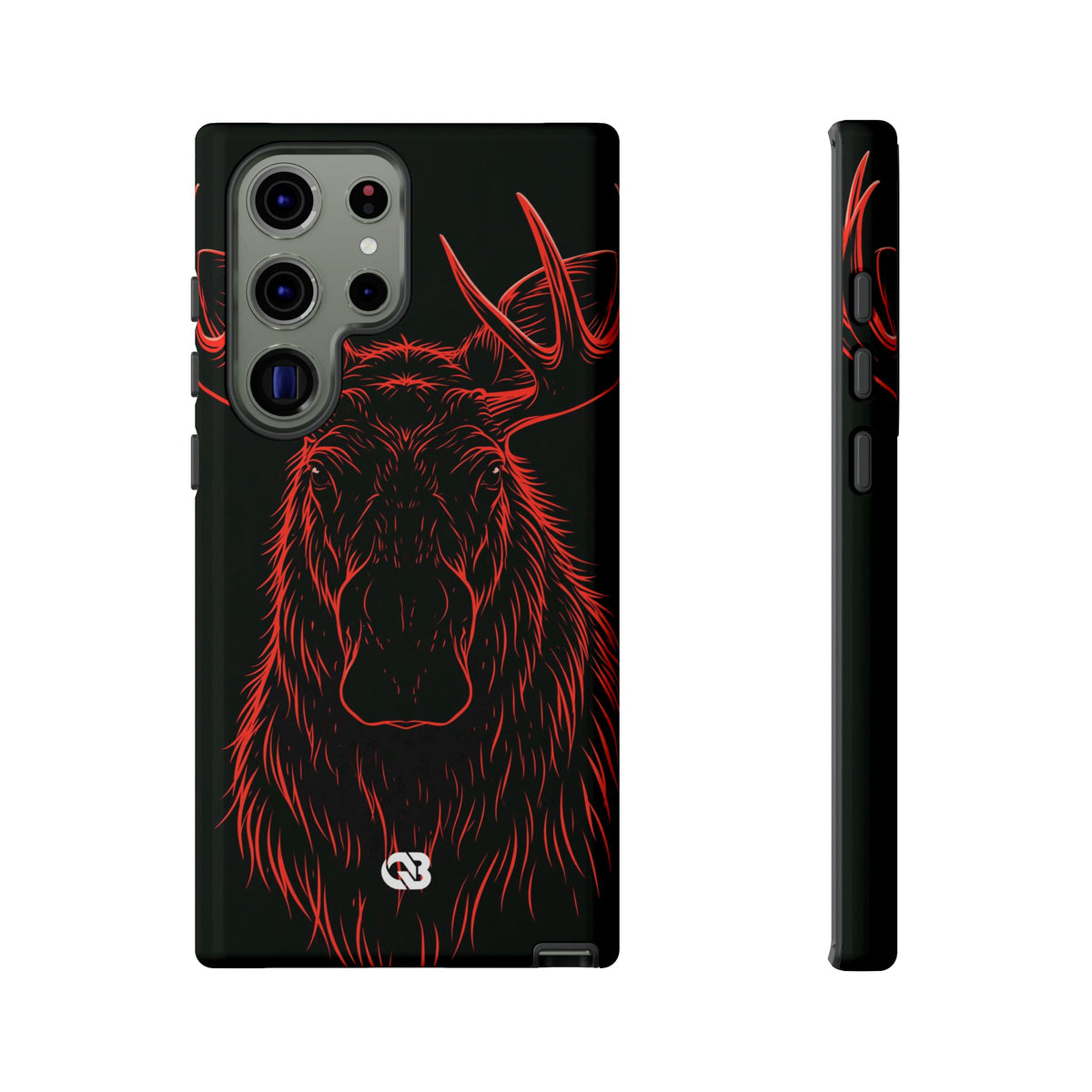 Crimson Horizon Moose · Tough Phone Case for Samsung · Black
