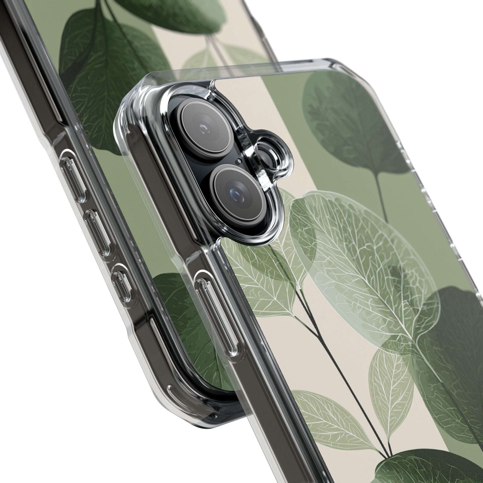 Green Impact MagSafe Phone Case for iPhone - Sage Leaf Skeletals