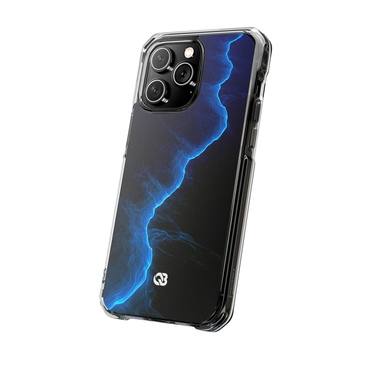 Electric Azure Drift · Clear Impact Magnetic Phone Case for iPhone · Blue