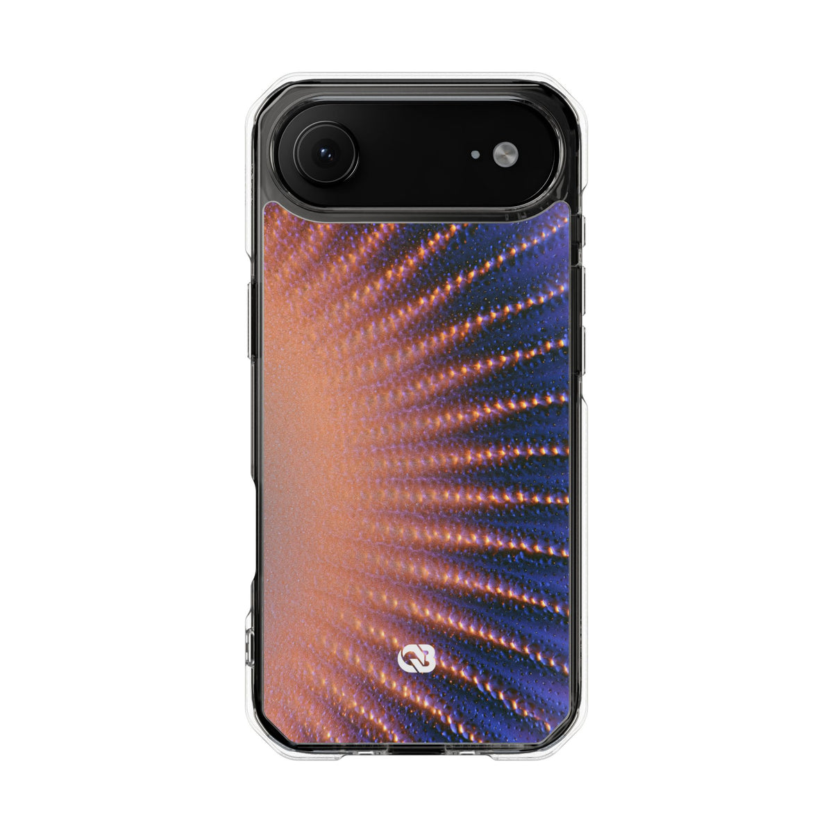 Luminous Aura Burst · Clear Impact Magnetic Phone Case for iPhone · Blue