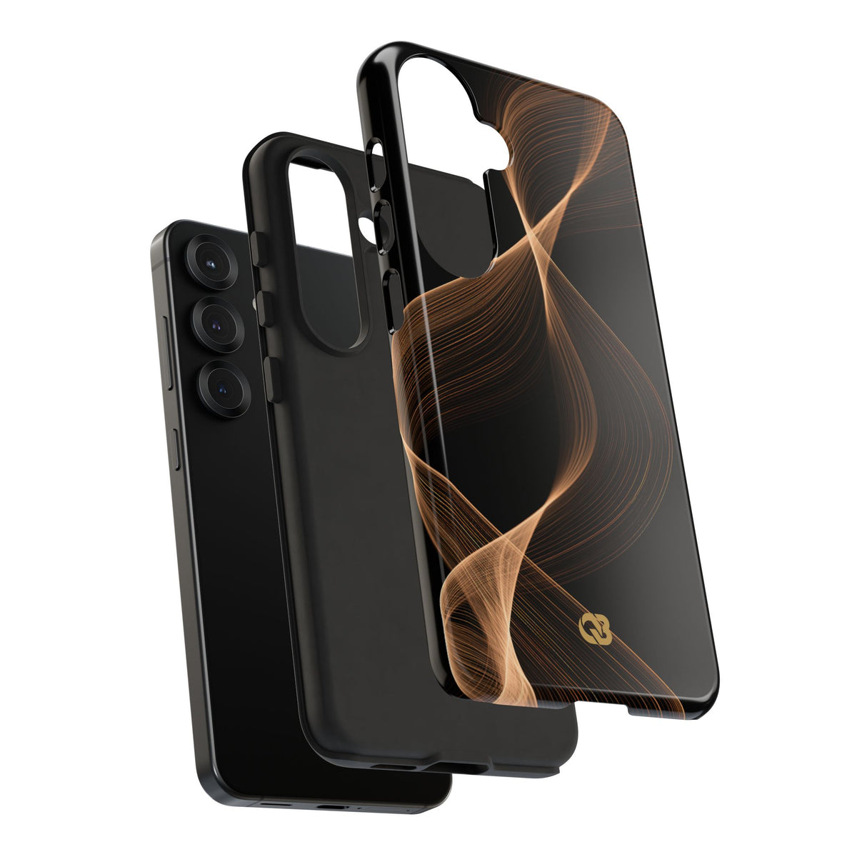 Amber Contour Flow · Tough Phone Case for Samsung · Black