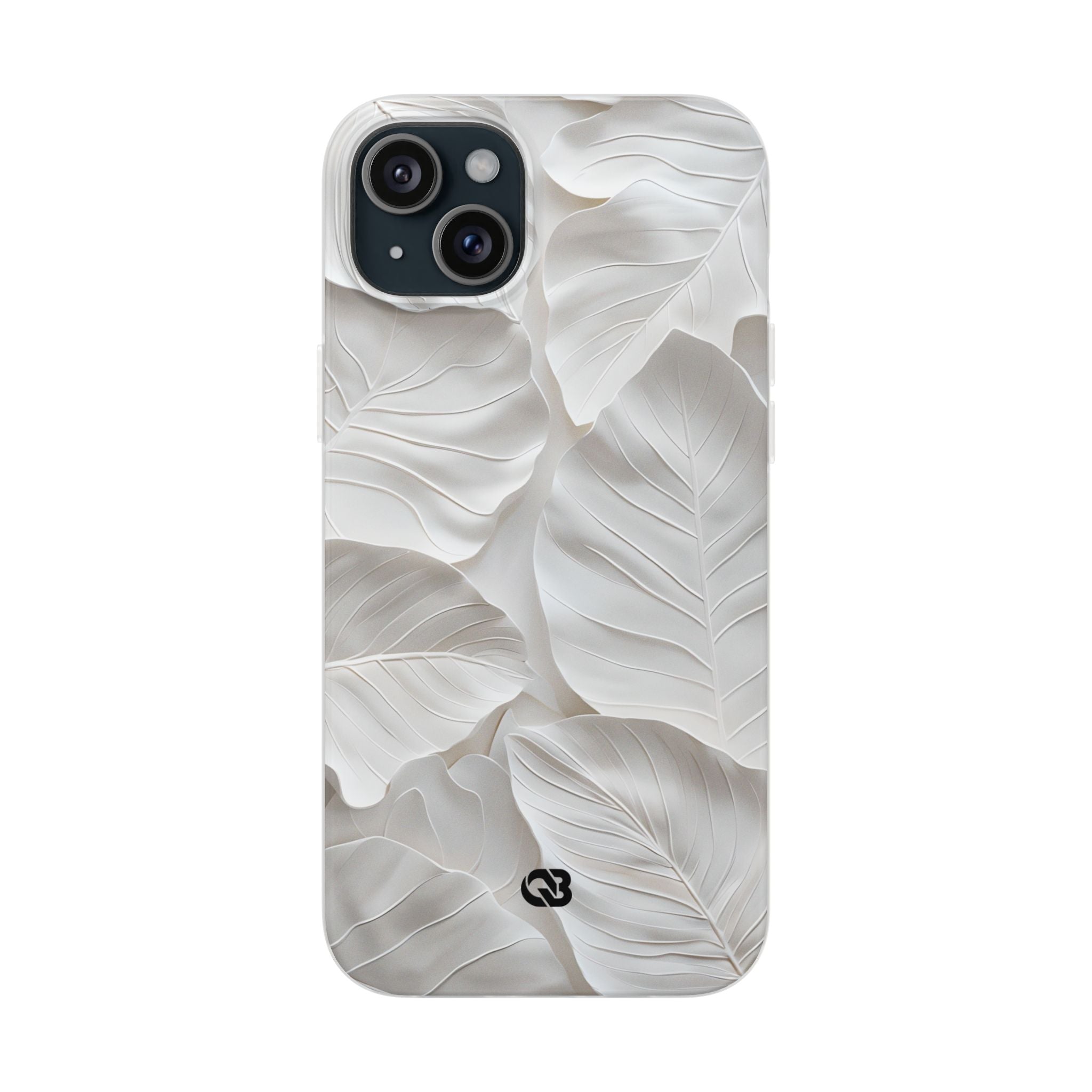 Sculpted Ivory Leaves · Soft Phone Case for iPhone