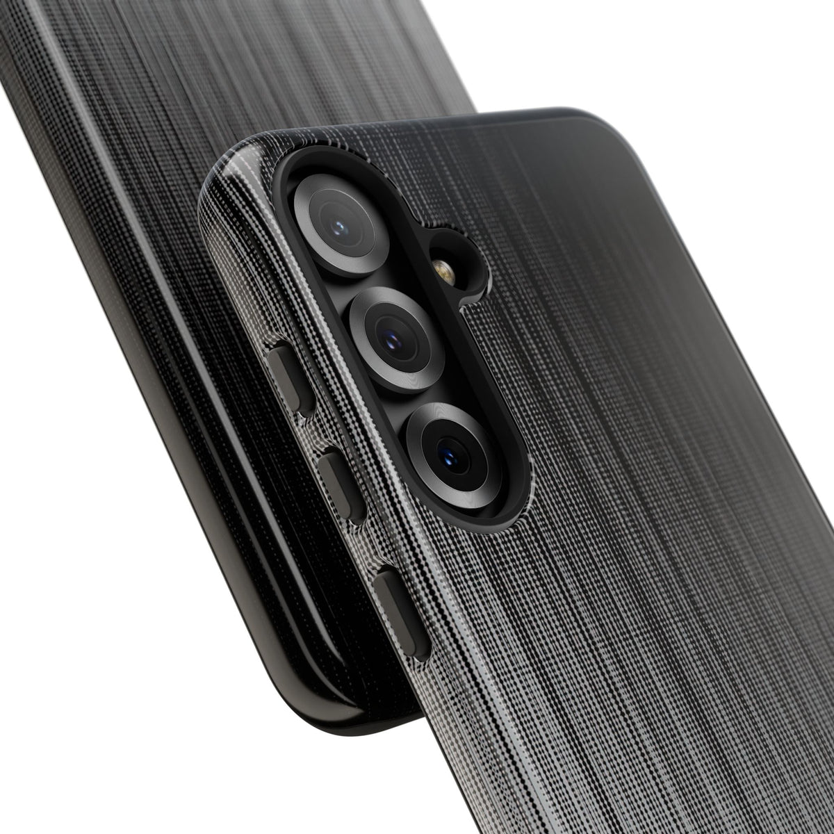 Grey Tough Phone Case for Samsung - Static Vertical Dither