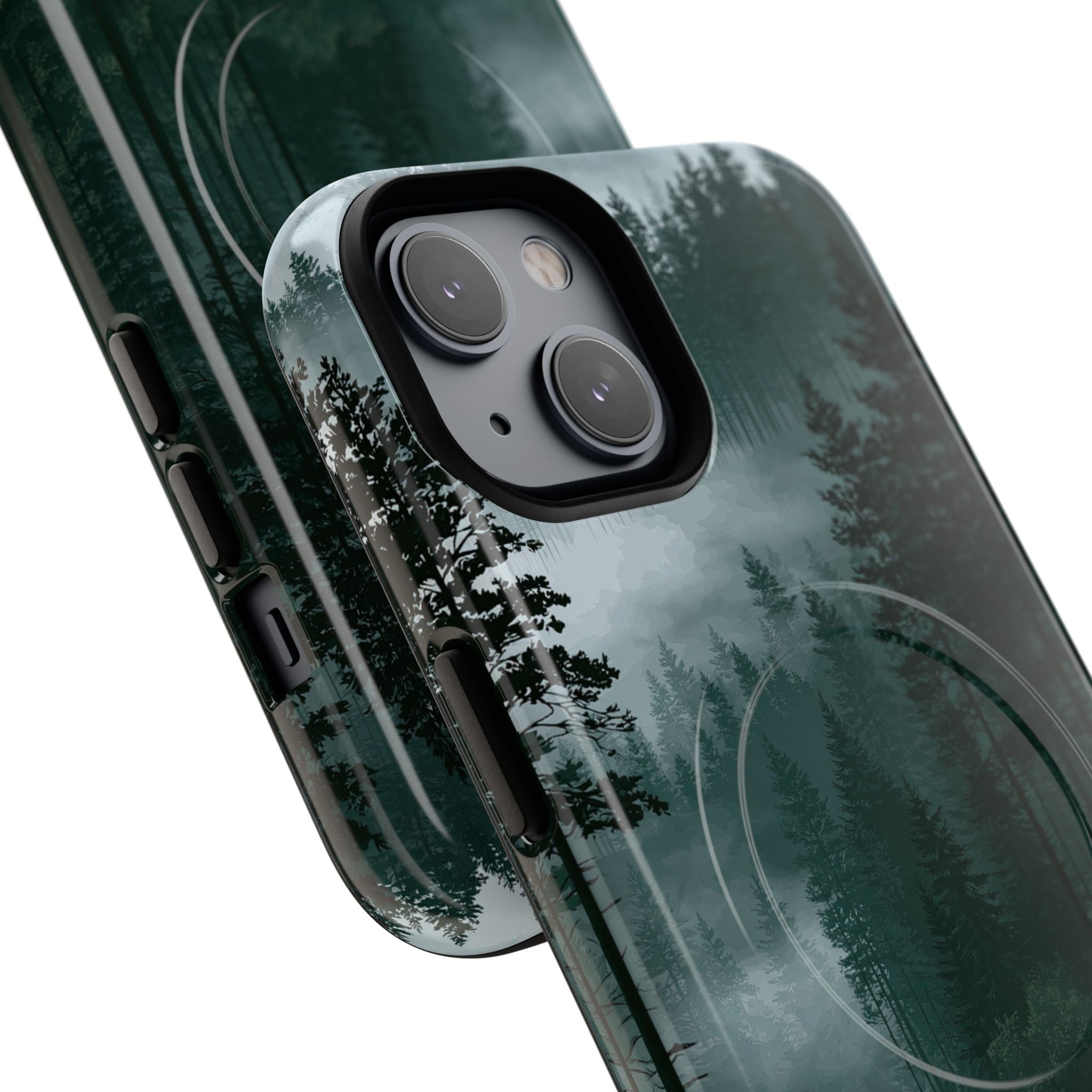Green Tough 2.0 Magsafe Phone Case for iPhone - Misty Evergreen Mirror