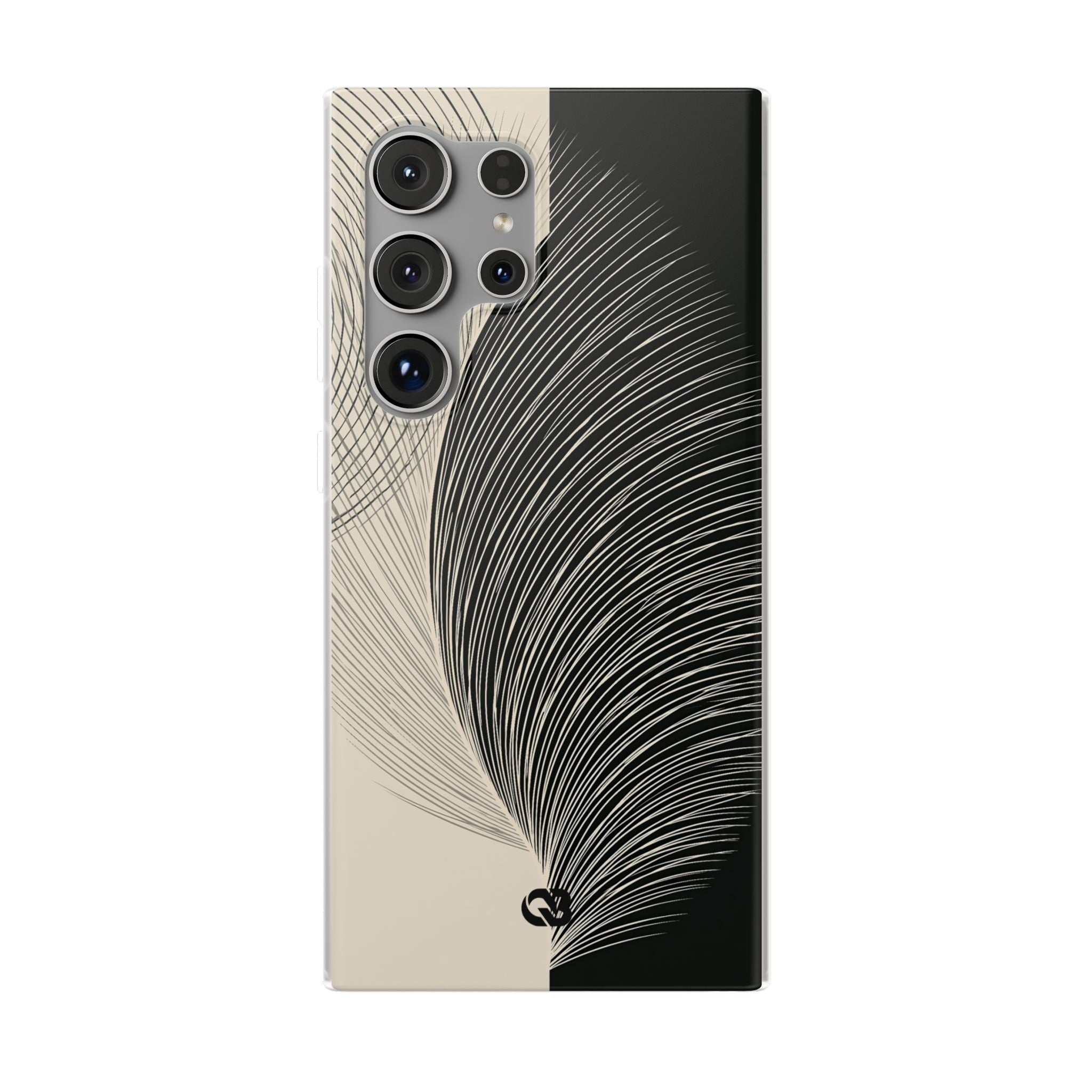 Beige Lite Phone Case for Samsung - Obsidian Cream Plume