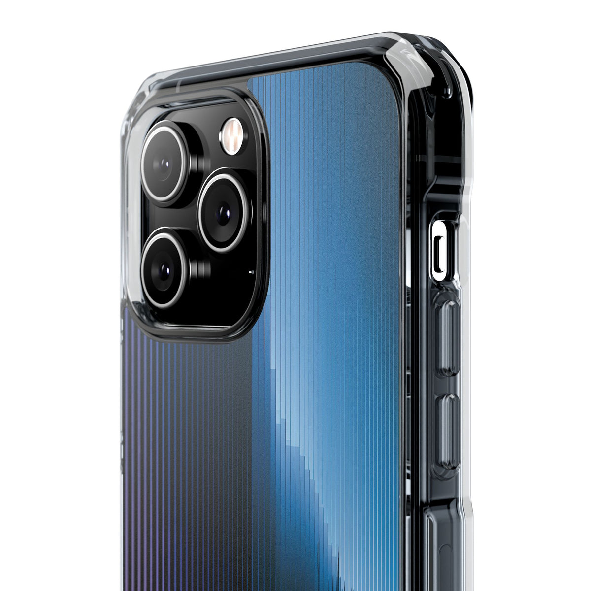 Blue Impact MagSafe Phone Case for iPhone - Indigo Distortion Wave