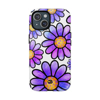 Violetter Grunge-Blütenkranz · Tough+ Case · MagSafe