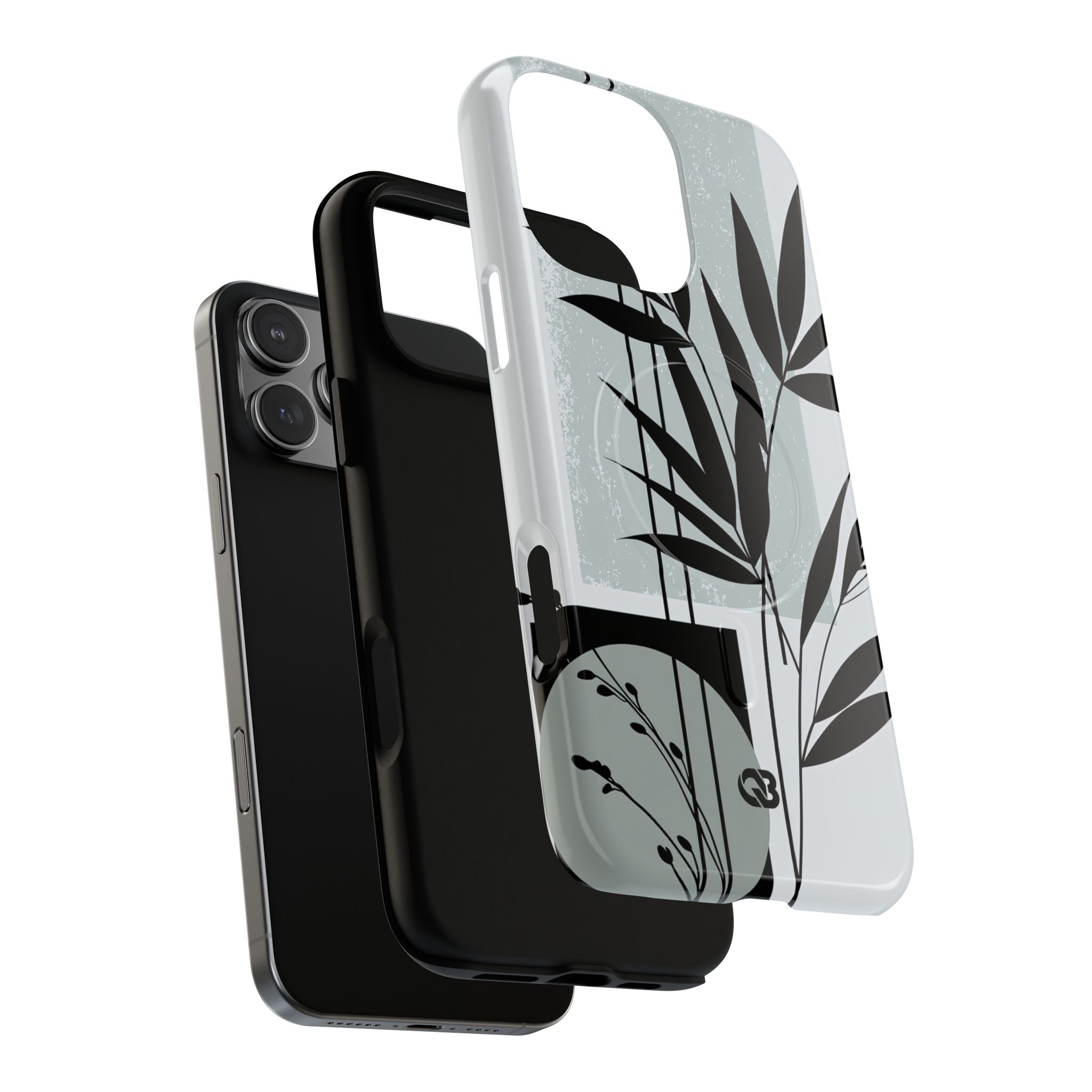 Grey Tough 2.0 Magsafe Phone Case for iPhone - Sage Bamboo Noir