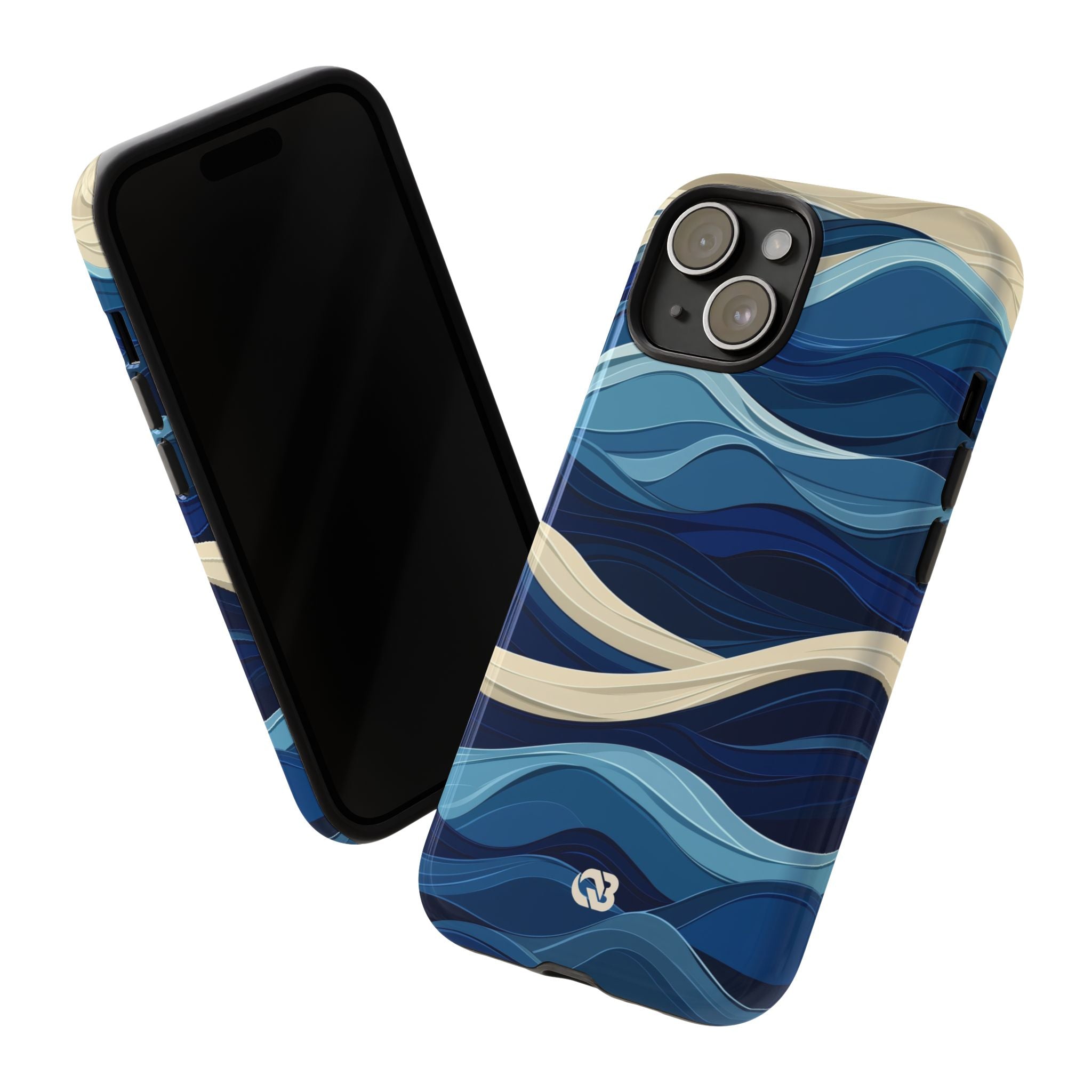 Cobalt Coast Layers · Tough Phone Case for iPhone