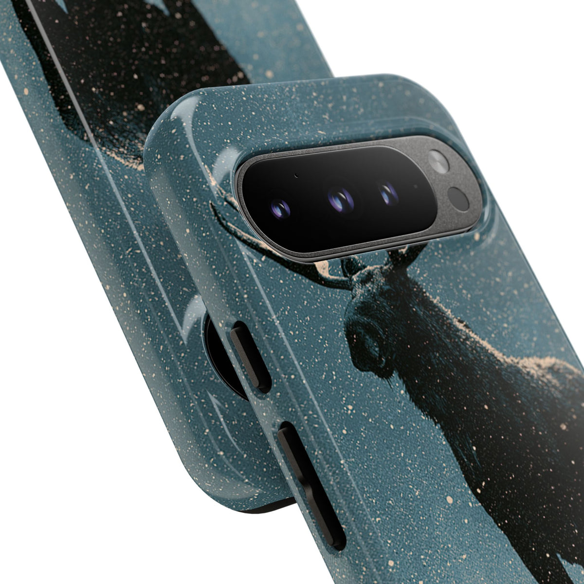 Nordic Boreal Moose · Tough Phone Case for Pixel · Blue