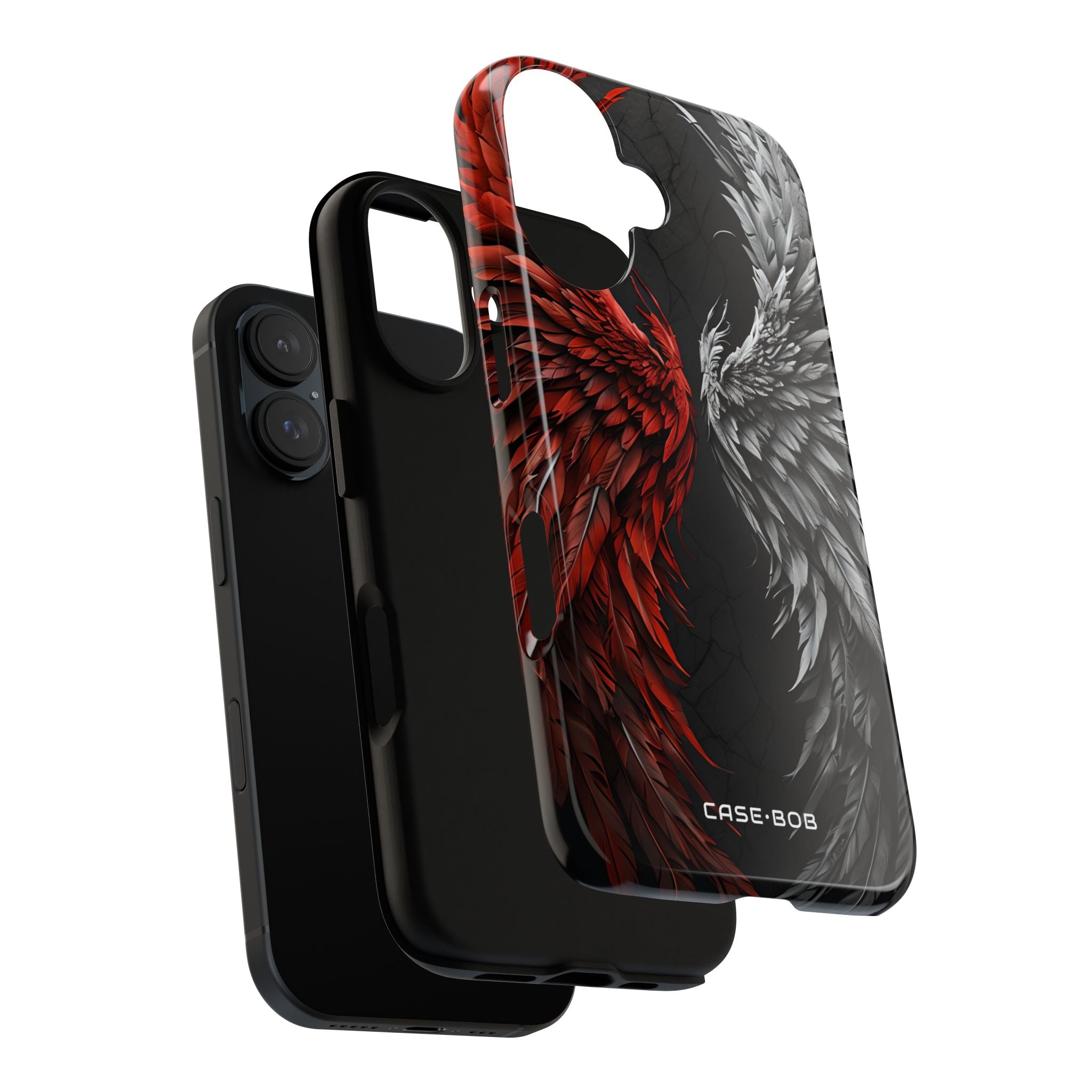 Crimson White Wings iPhone 16 Case - Tough